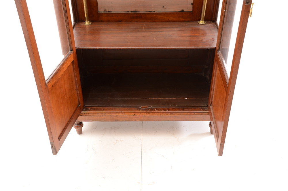 Antique Cherry Wood Curio Cabinet