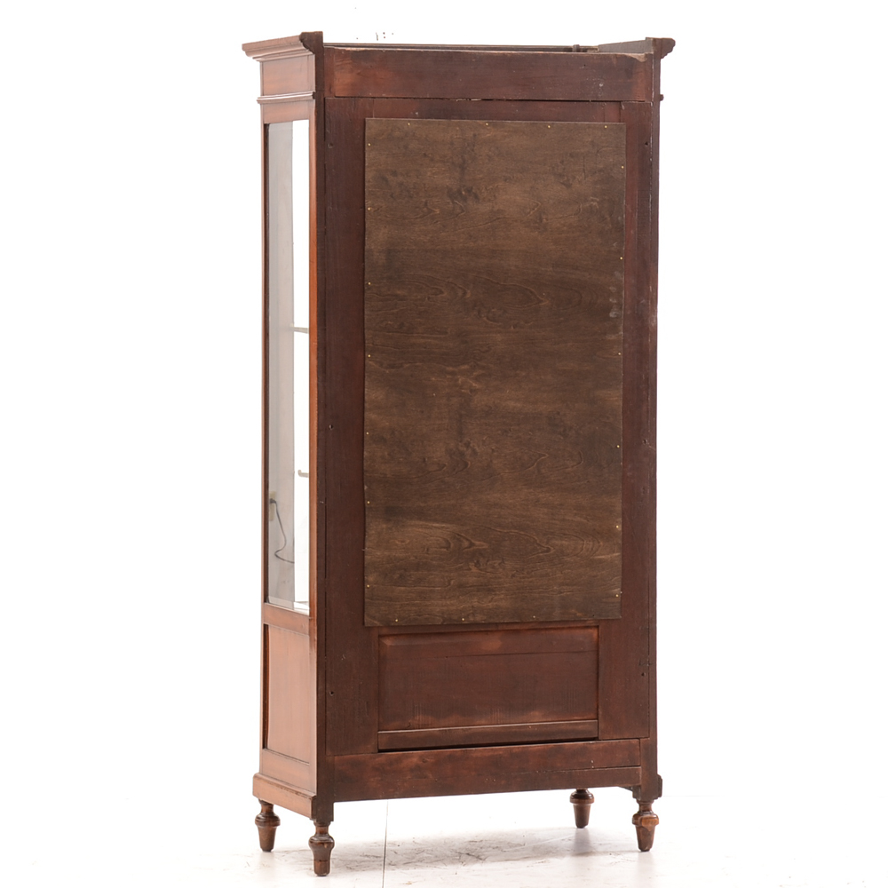 Antique Cherry Wood Curio Cabinet