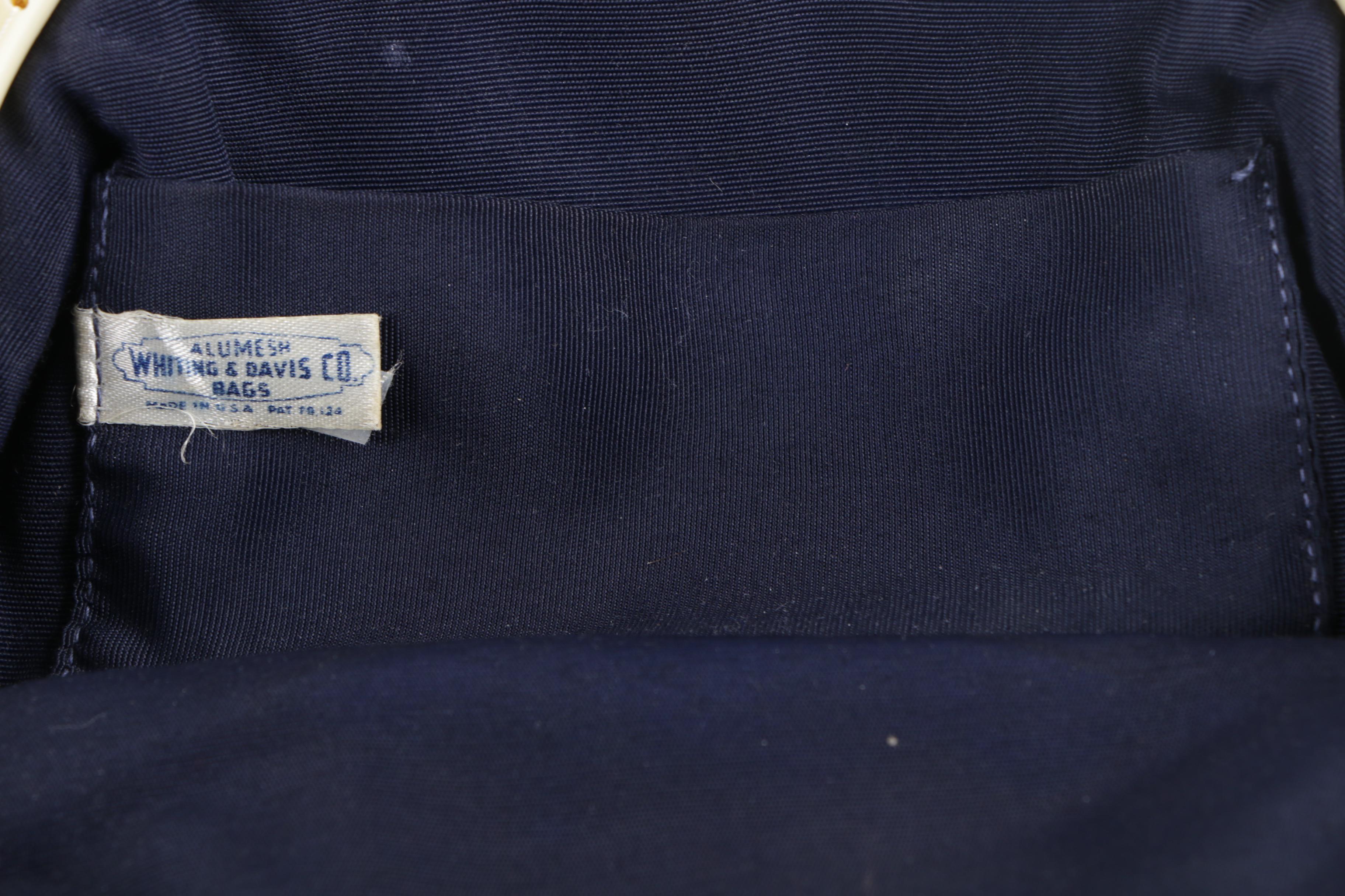 Vintage Whiting & Davis  Co. Alumesh Handbag with Bakelite