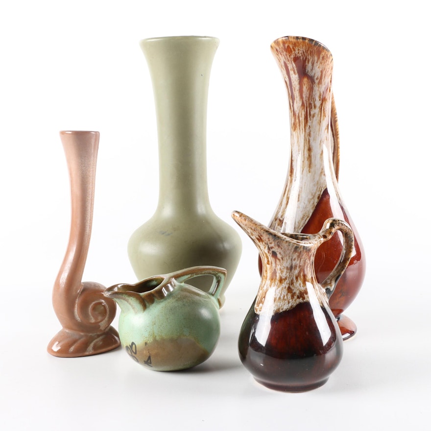 Stoneware Pottery Vases and Pitchers Featuring Frankoma