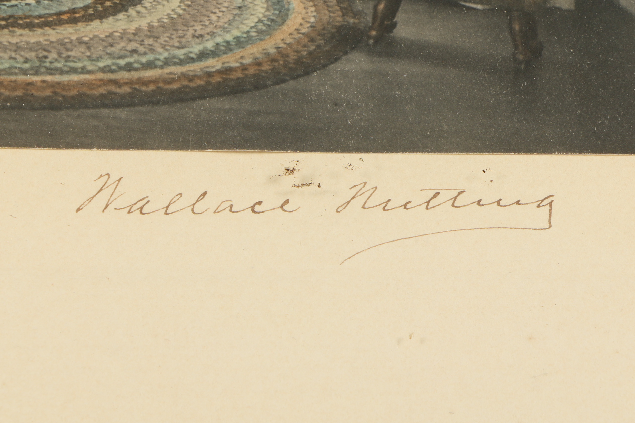 Wallace Nutting Hand-Colored Photograph "The Ancestral Cradle"