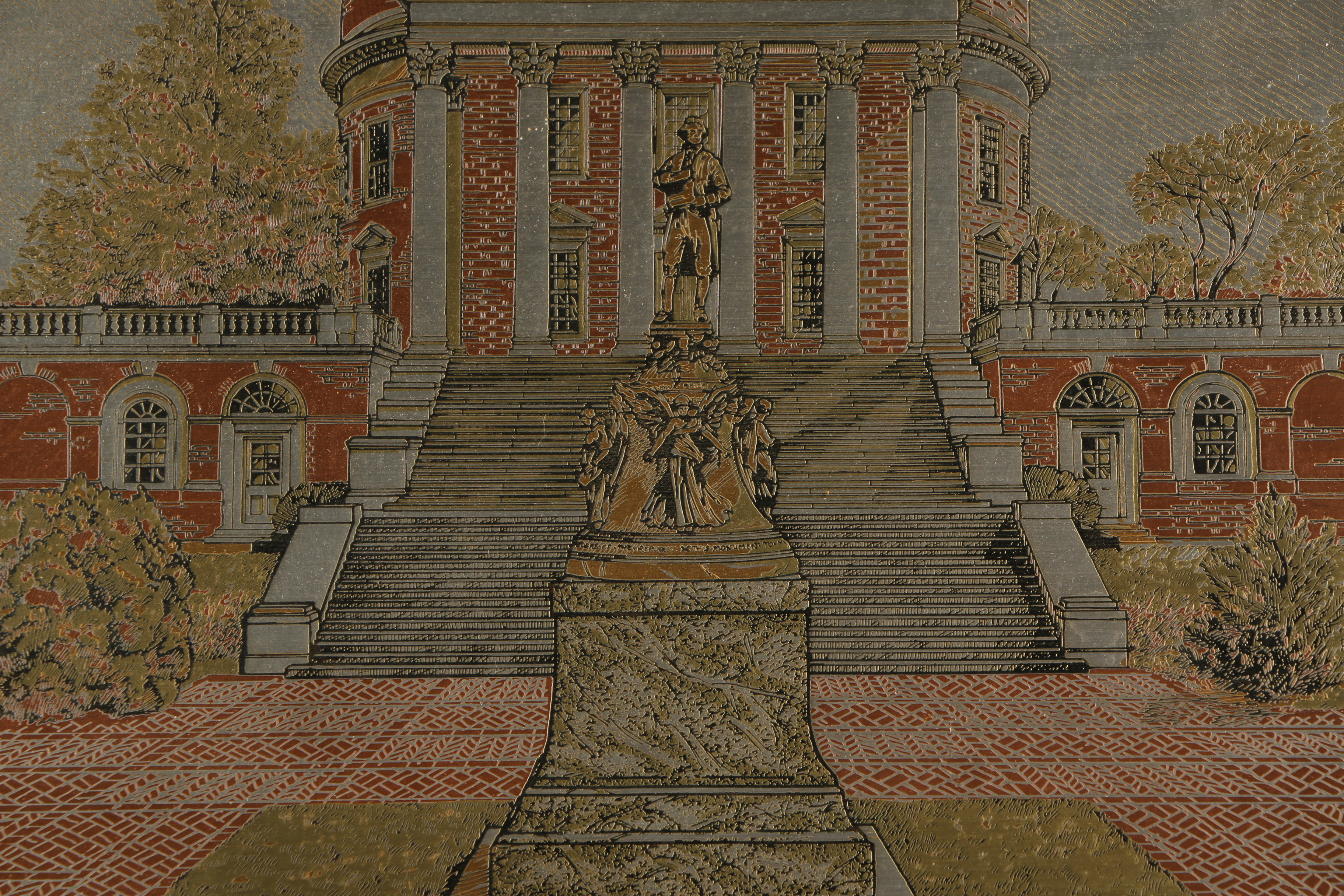 Reed & Barton Damascene University of Virginia Etchings