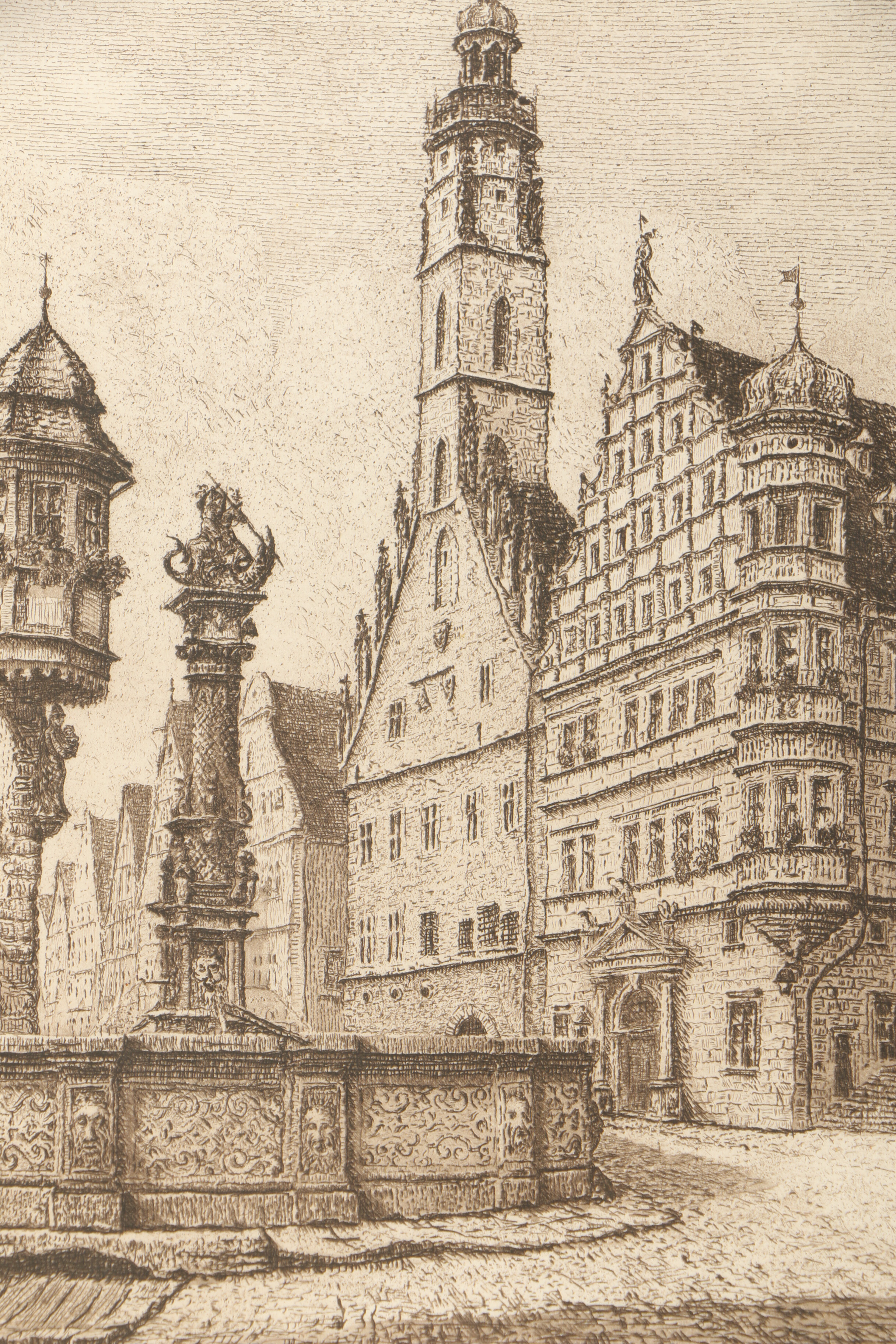 Etchings of Rothenburg ob der Tauber