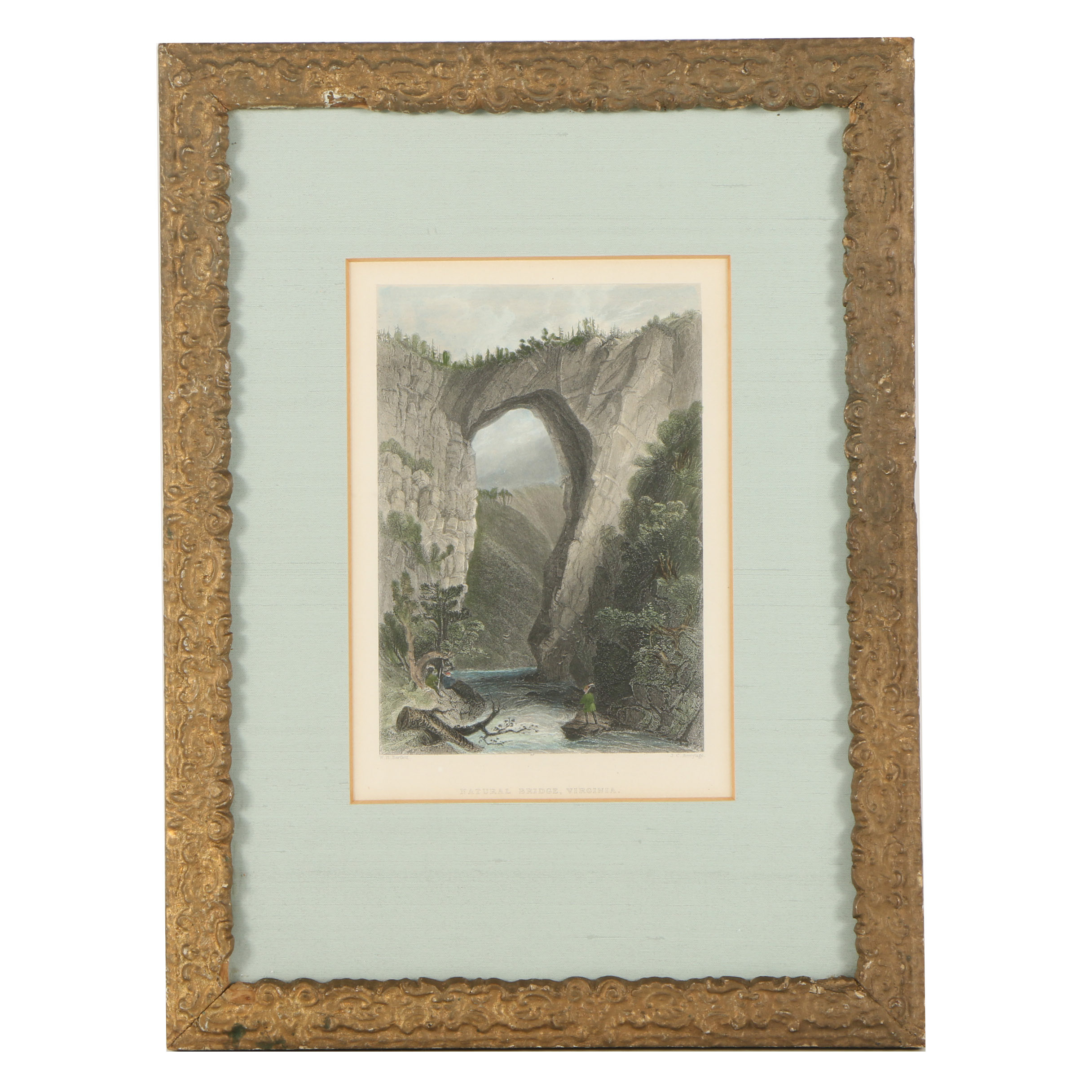 Engraving after W.H. Bartlett "Natural Bridge, Virginia"