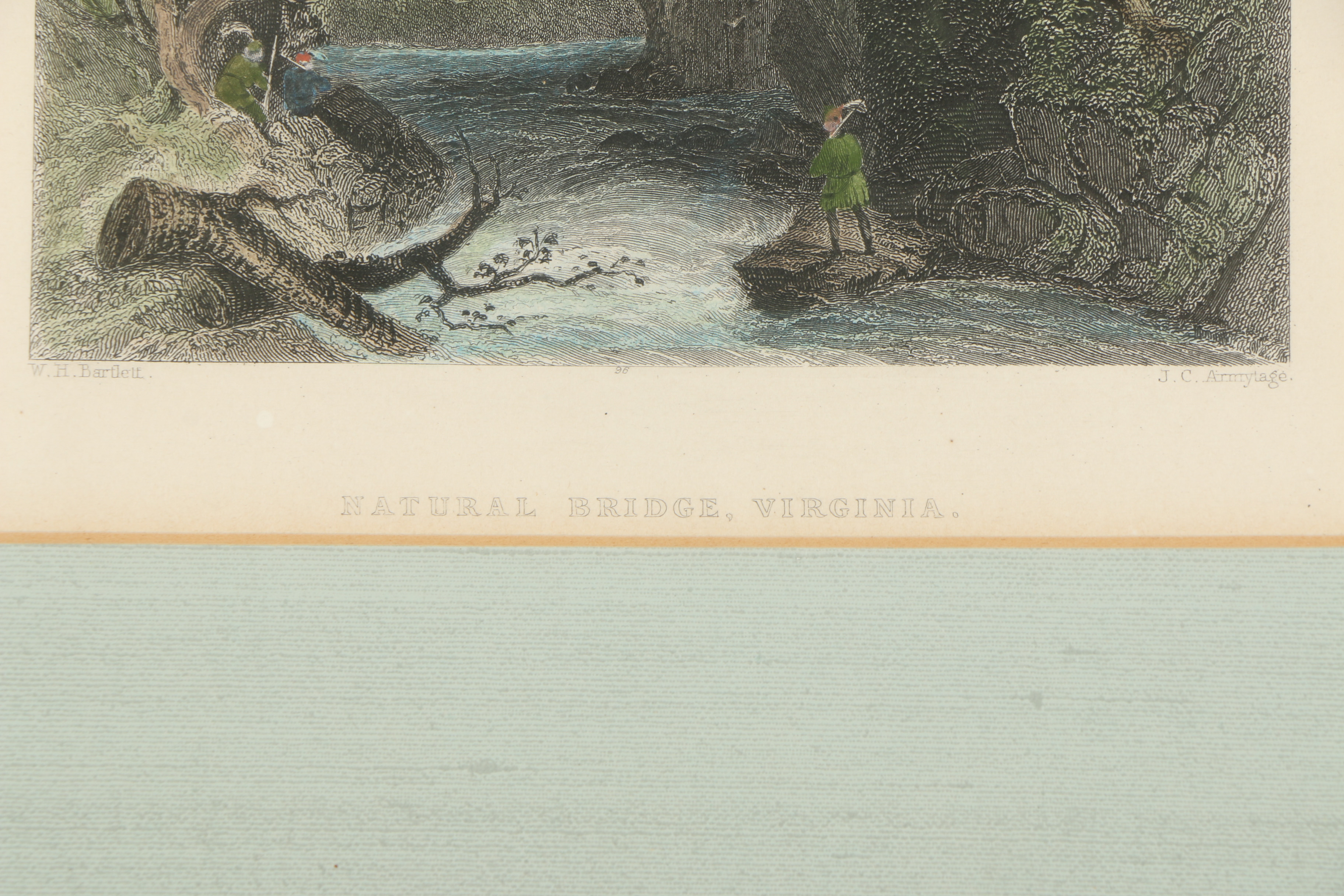 Engraving after W.H. Bartlett "Natural Bridge, Virginia"