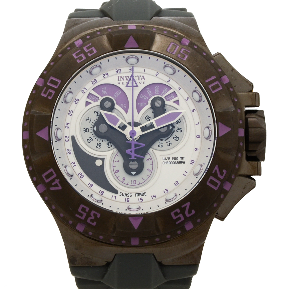 Invicta "Excursion" Chronograph With Purple-Accented Dial