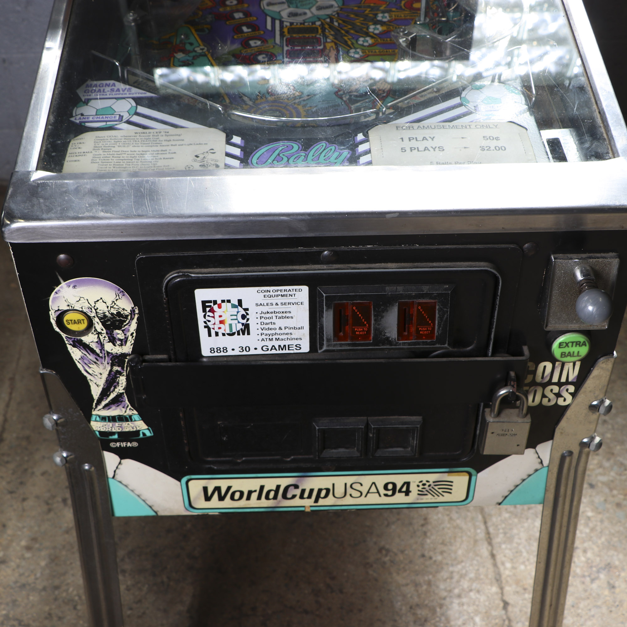 Bally 1994 World Cup Soccer Pinball Machine