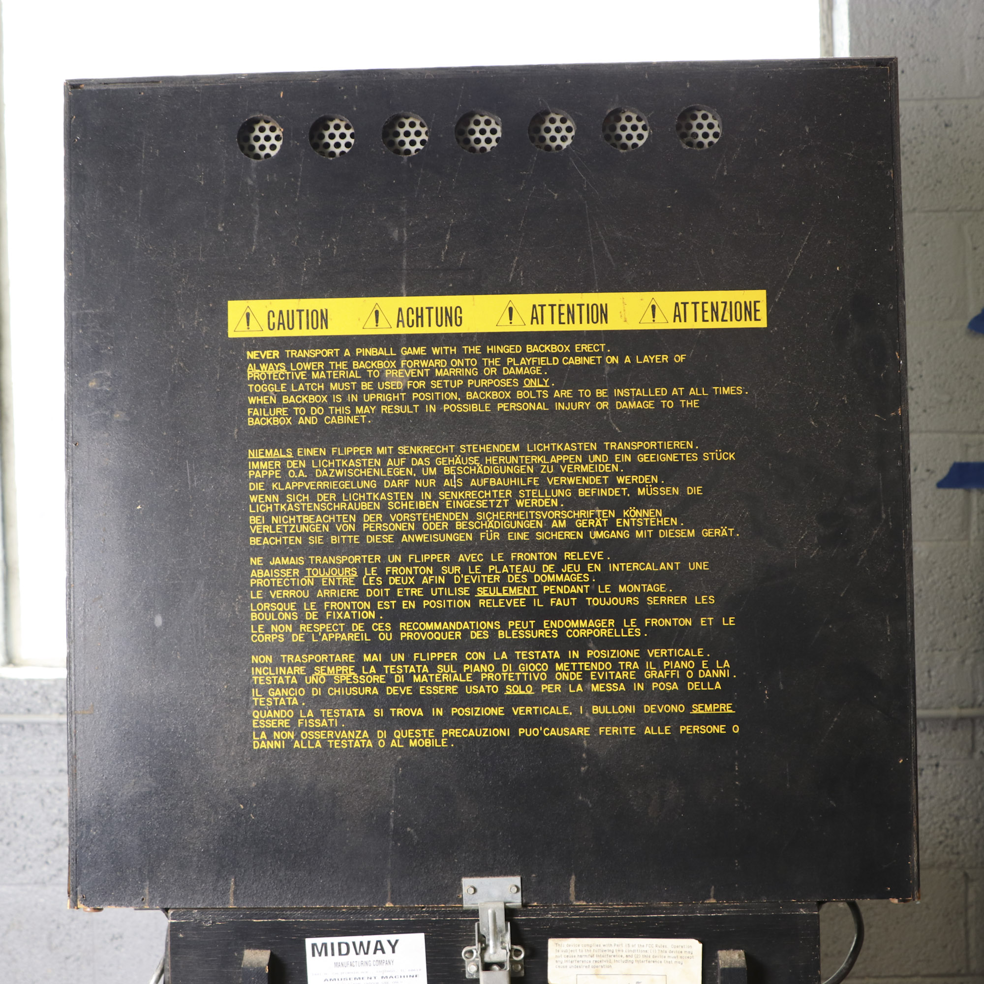 Bally 1994 World Cup Soccer Pinball Machine