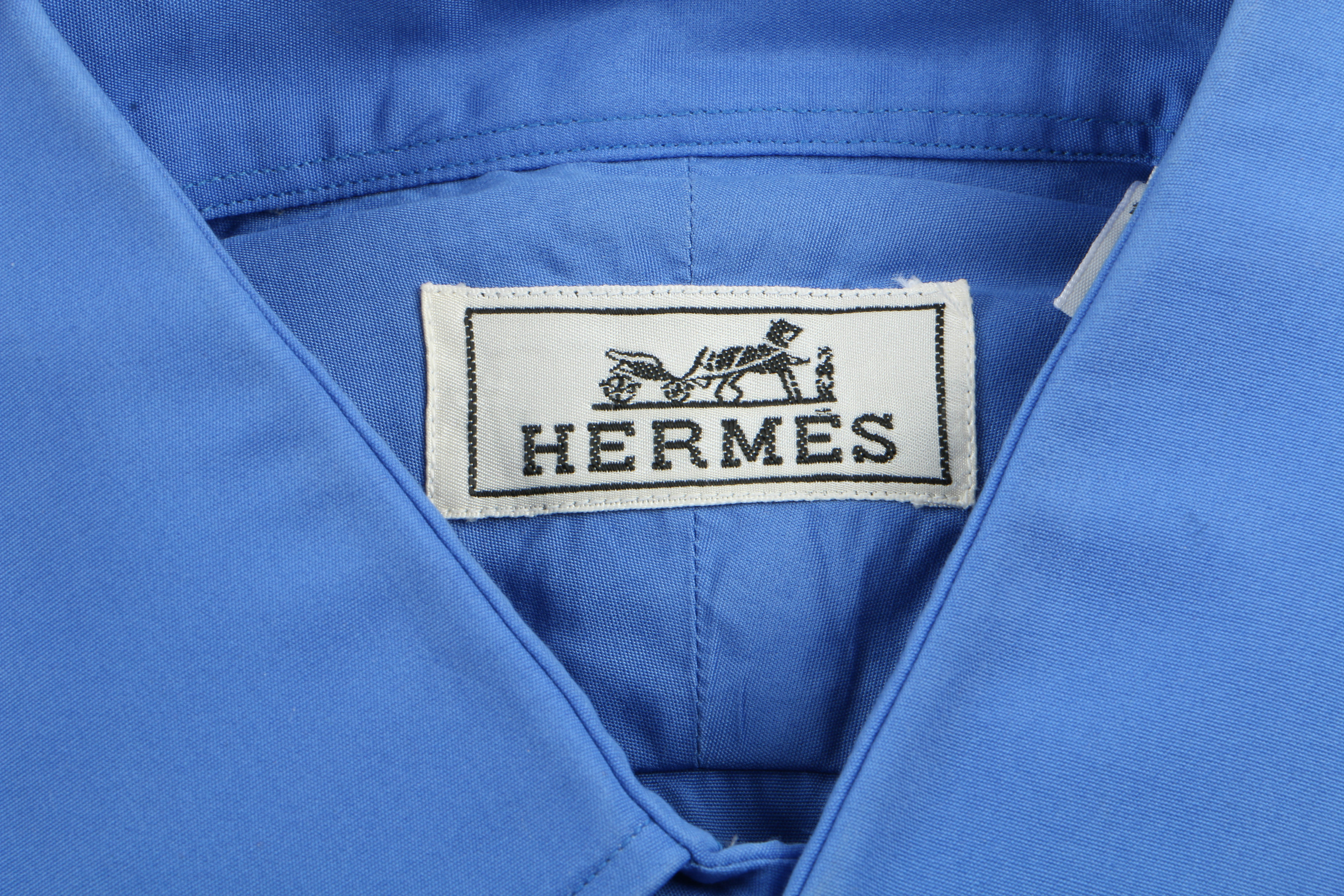Hermès French Blue Cotton Dress Shirt
