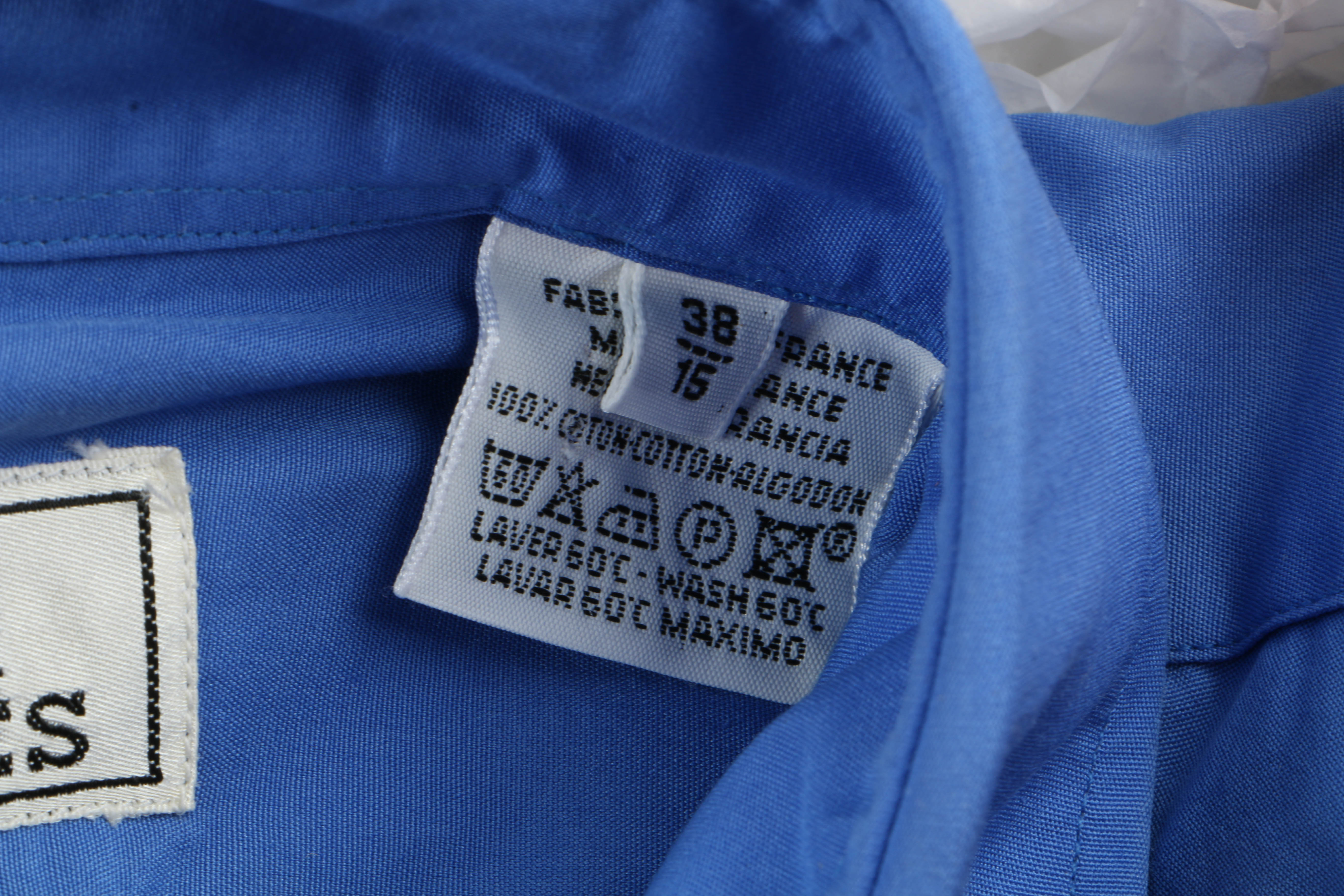 Hermès French Blue Cotton Dress Shirt