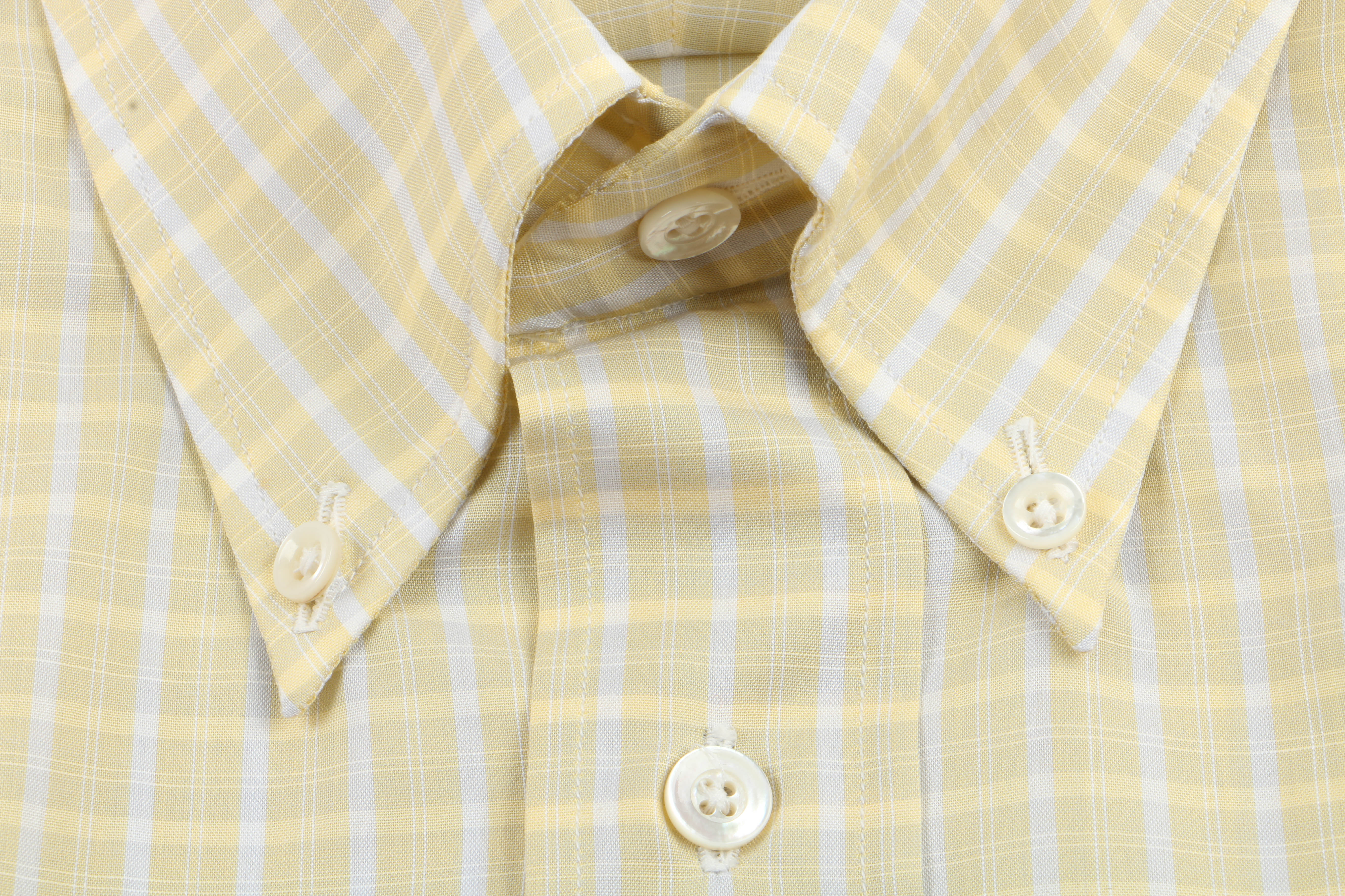 Hermès Yellow Plaid Button Down Dress Shirt