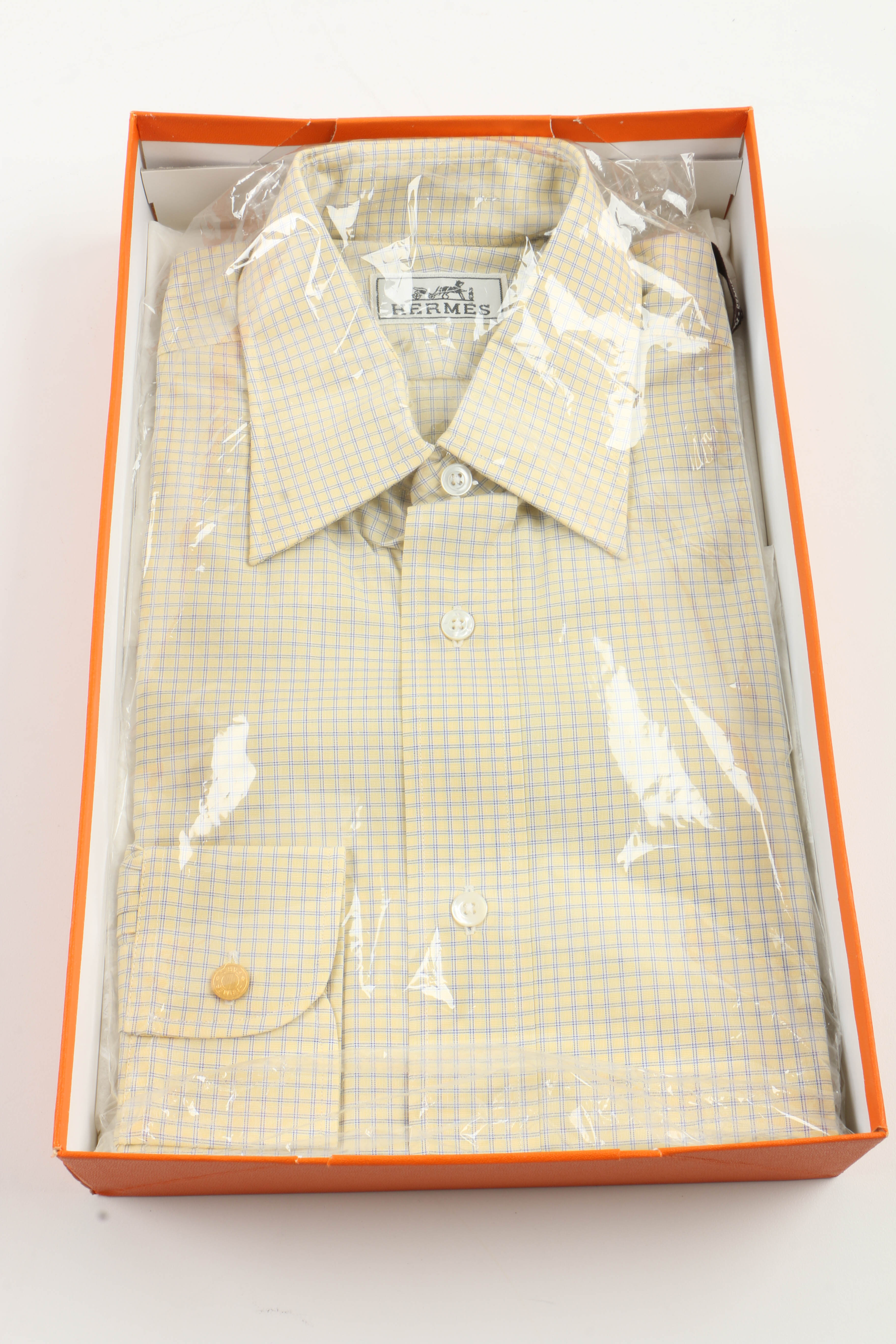 Hermès Yellow Dress Shirt, New in Box, Made in France