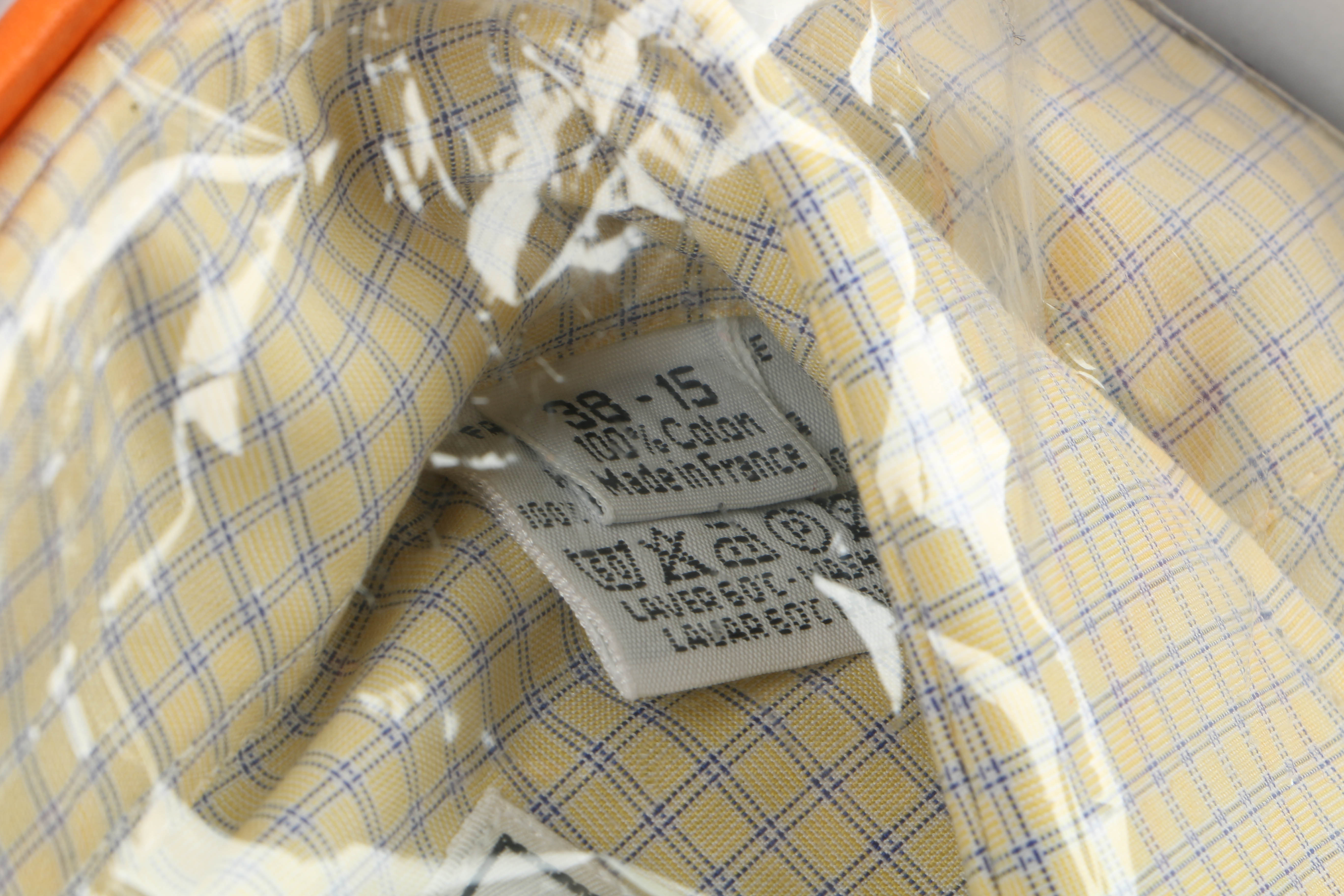 Hermès Yellow Dress Shirt, New in Box, Made in France