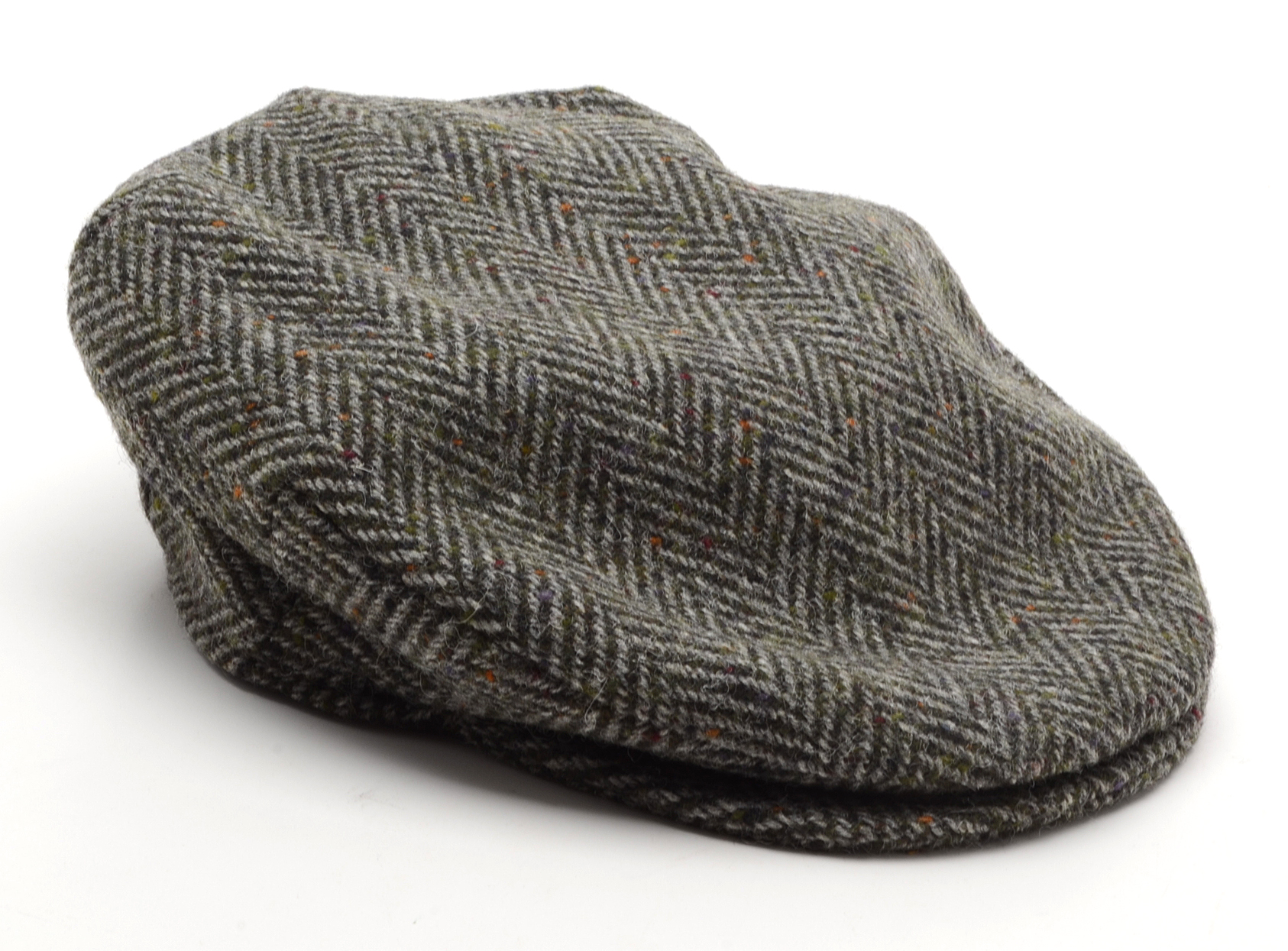 Gray Tweed Donegal Touring Cap by Hanna Hats, Handcrafted in Ireland