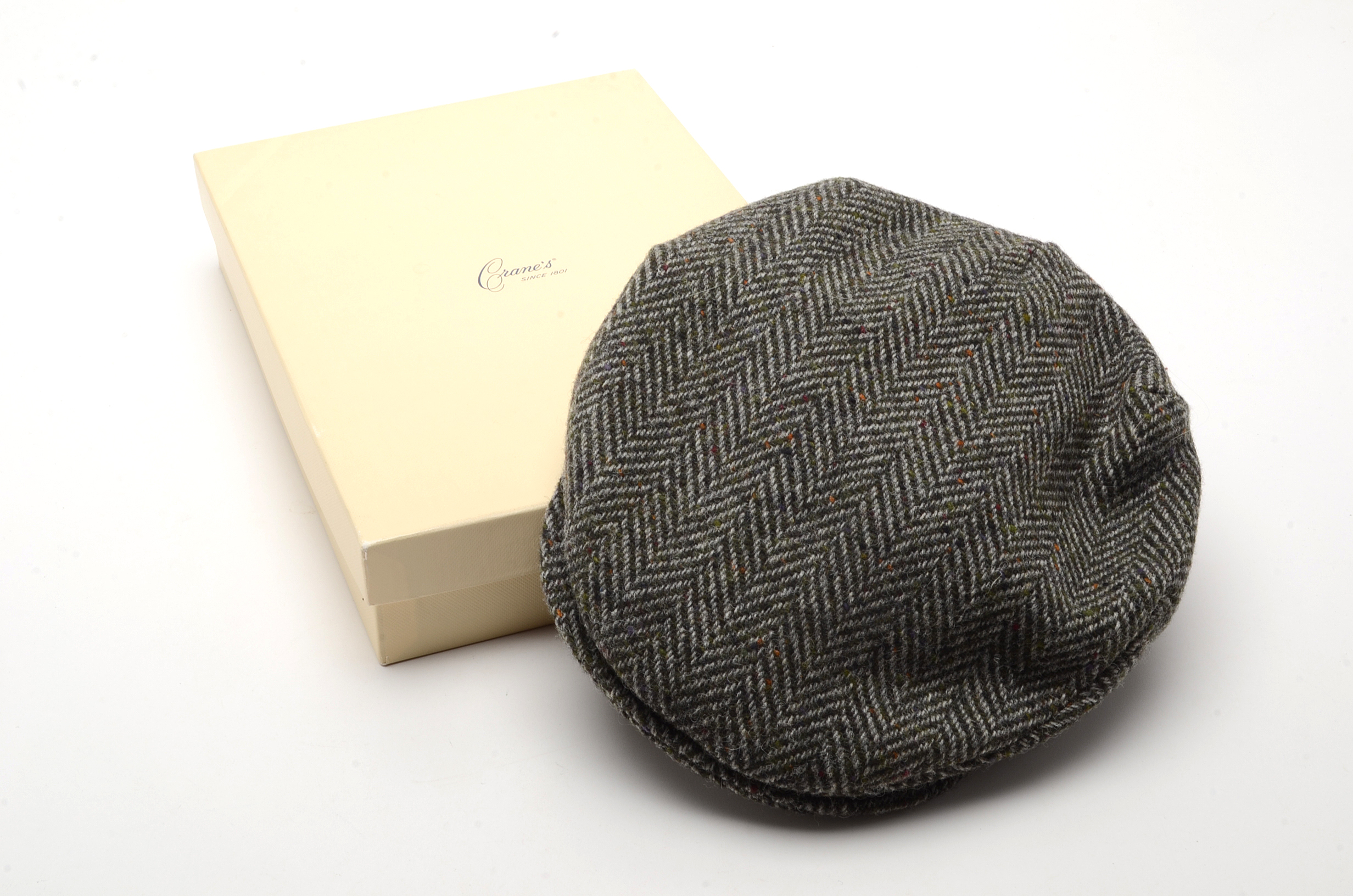 Gray Tweed Donegal Touring Cap by Hanna Hats, Handcrafted in Ireland