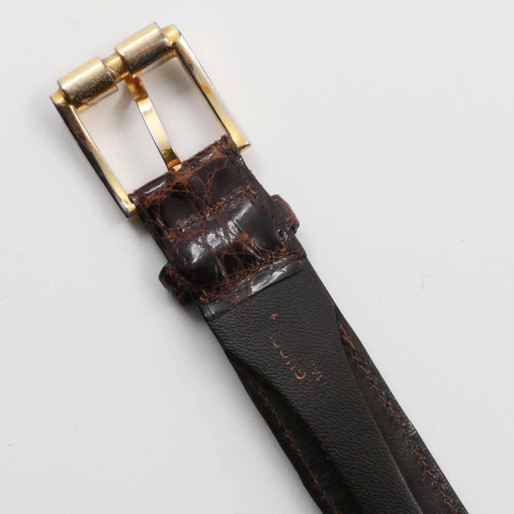 Three Gucci Mens Crocodile and Lizard Skin Belts