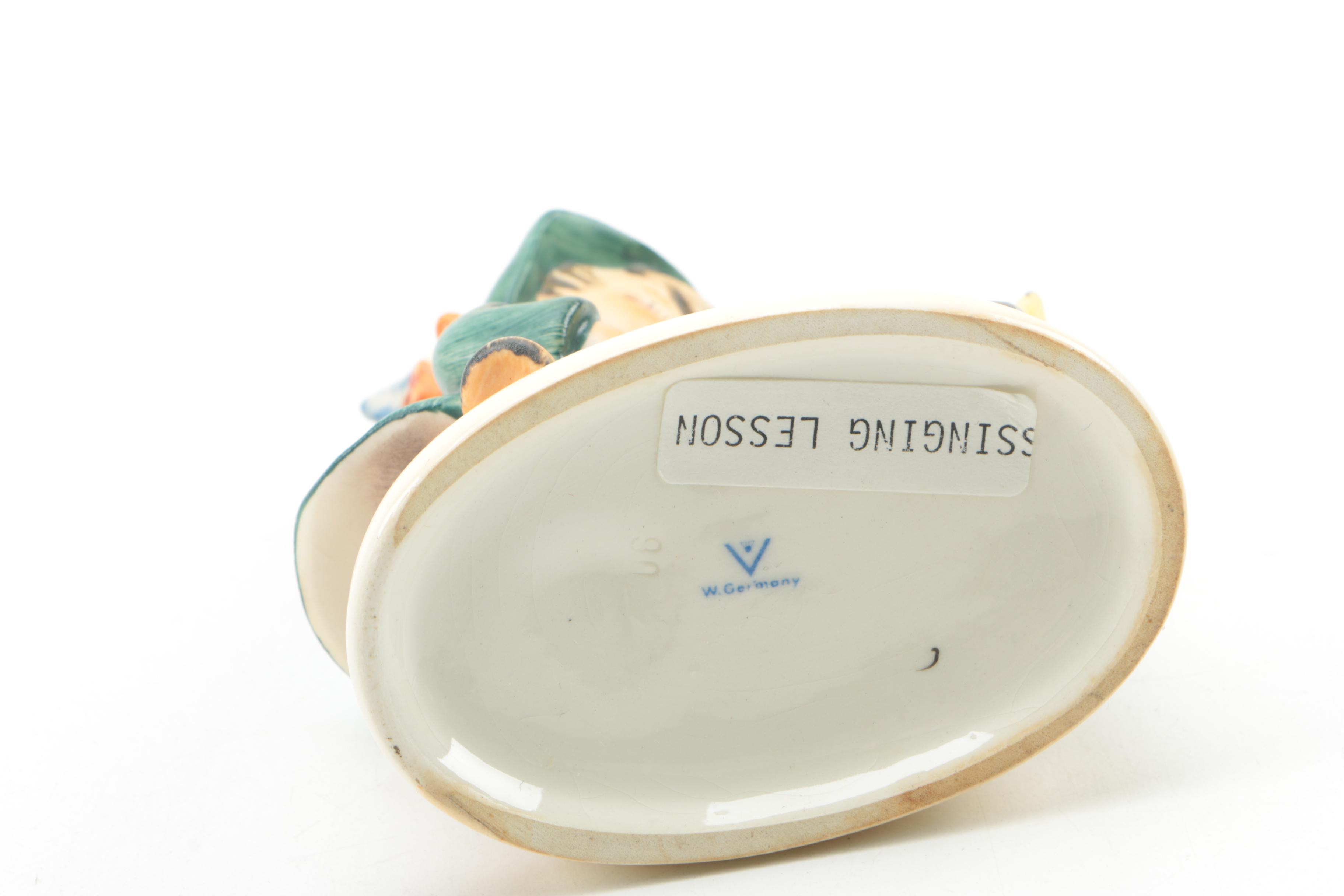 Hummel Figurines Including "Little Gardener" and "Singing Lesson"