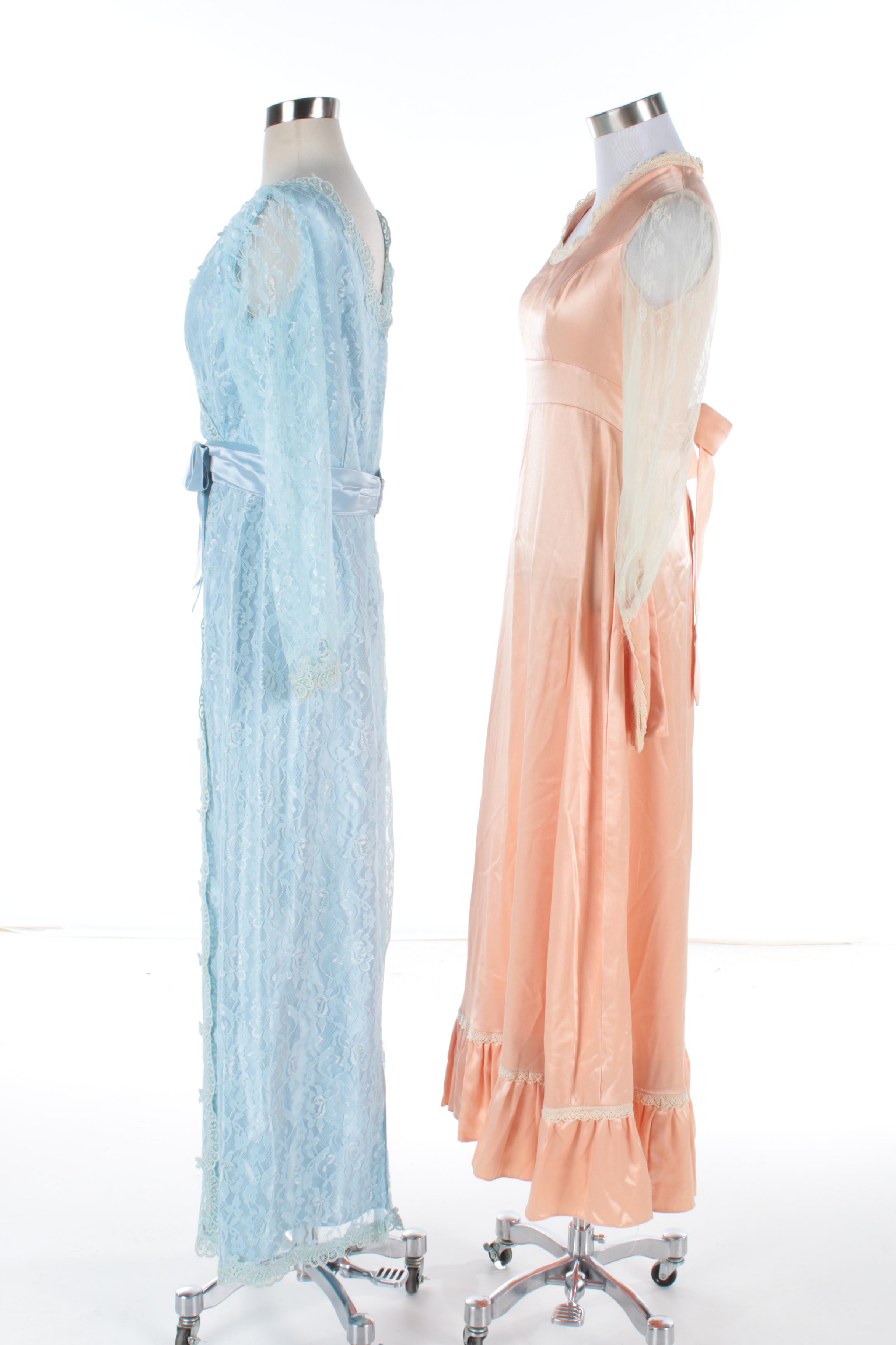 Vintage Lace and Satin Formal Dresses