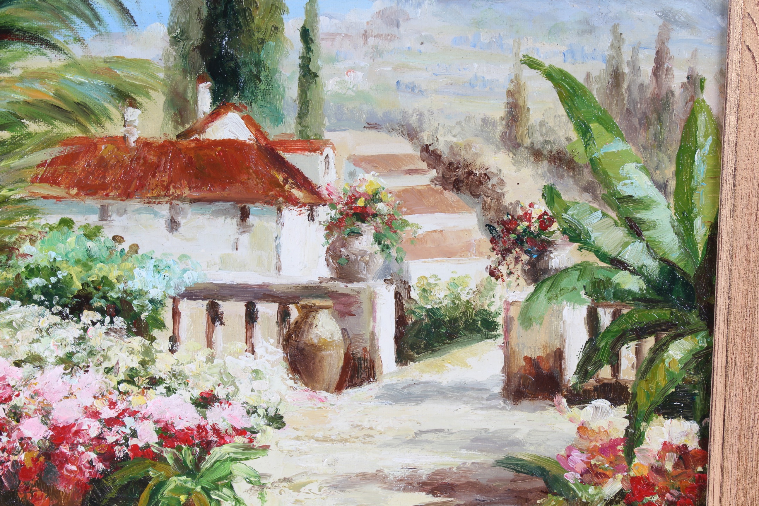 Oil Painting of Mediterranean Landscape