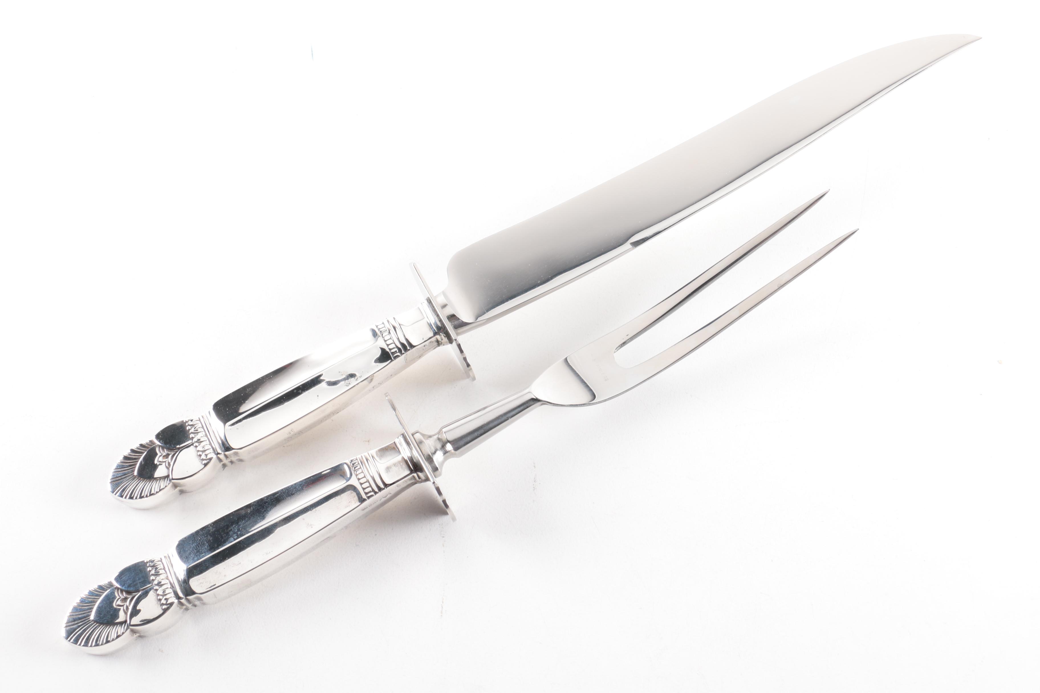 Frank M. Whiting "Princess Ingrid" Sterling Silver Handled Carving Set and More