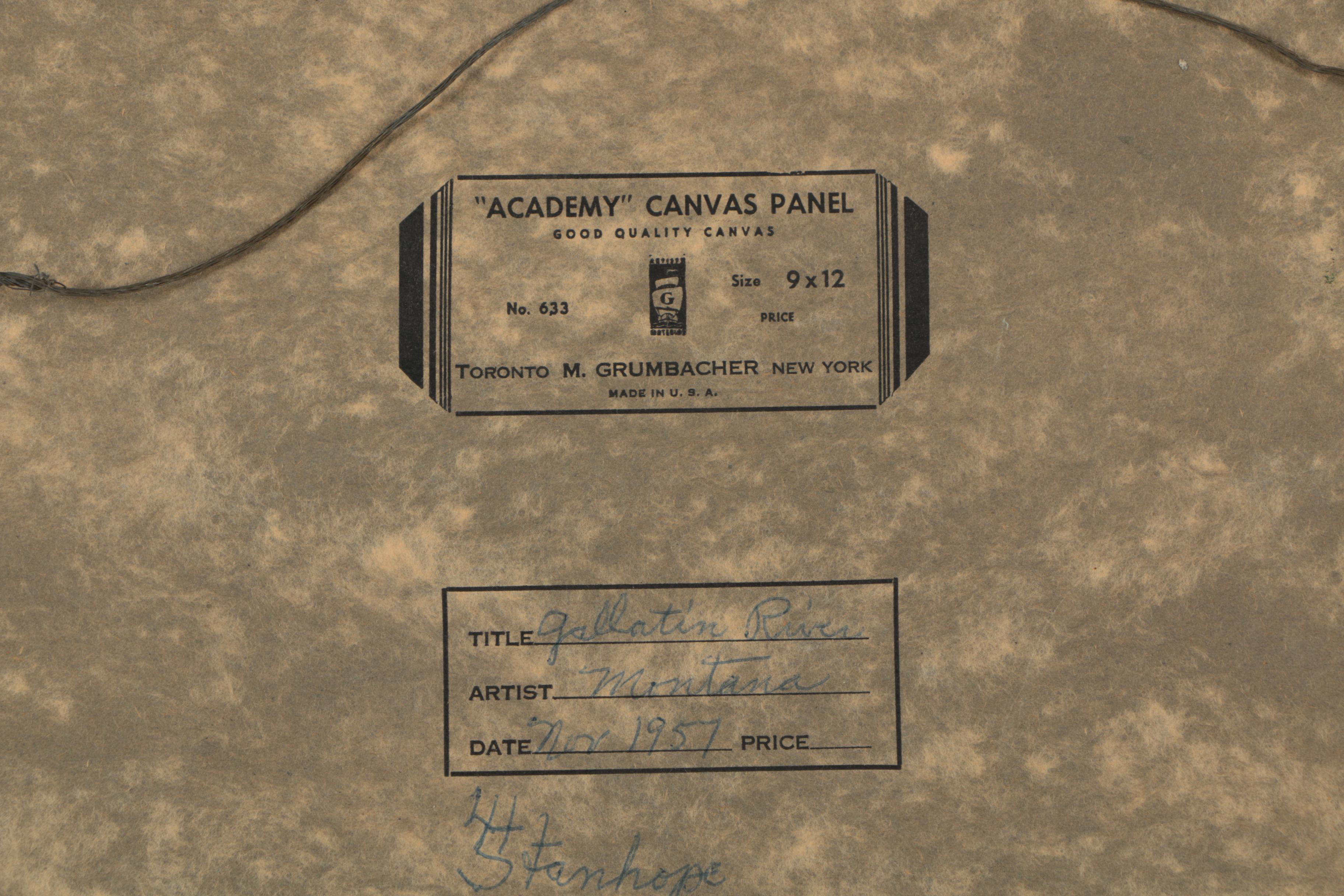 Two 1957 Stanhope Oil Landscape Paintings