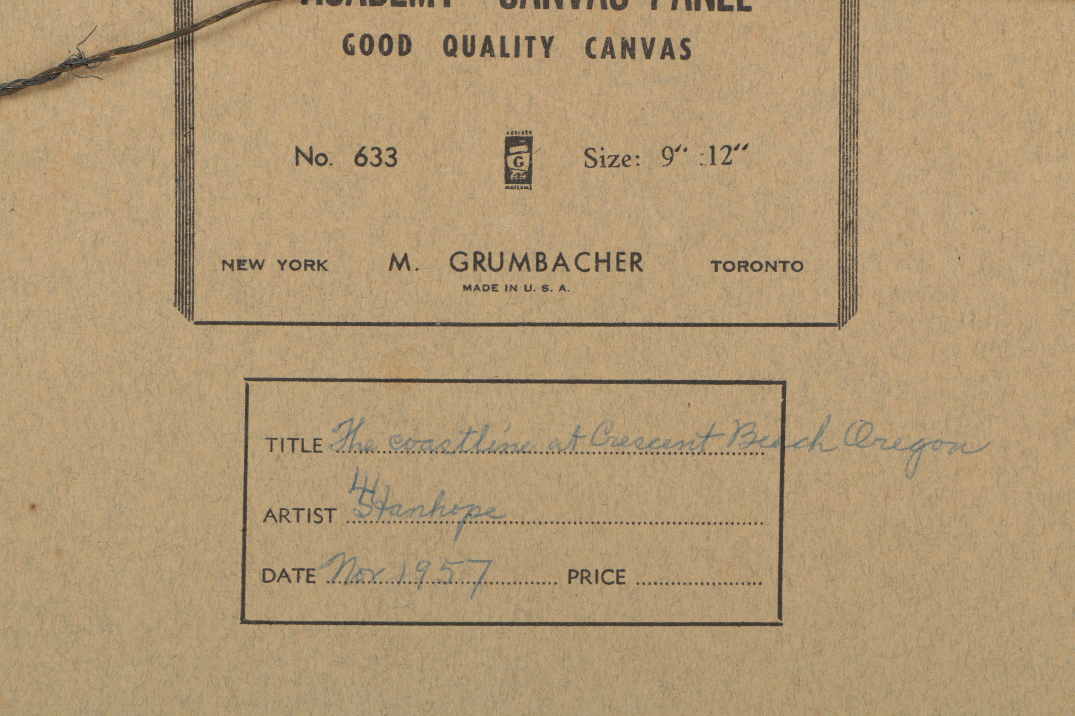 Two 1957 Stanhope Oil Landscape Paintings