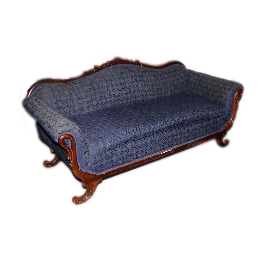 Antique Duncan Phyfe Style Gooseneck Sofa
