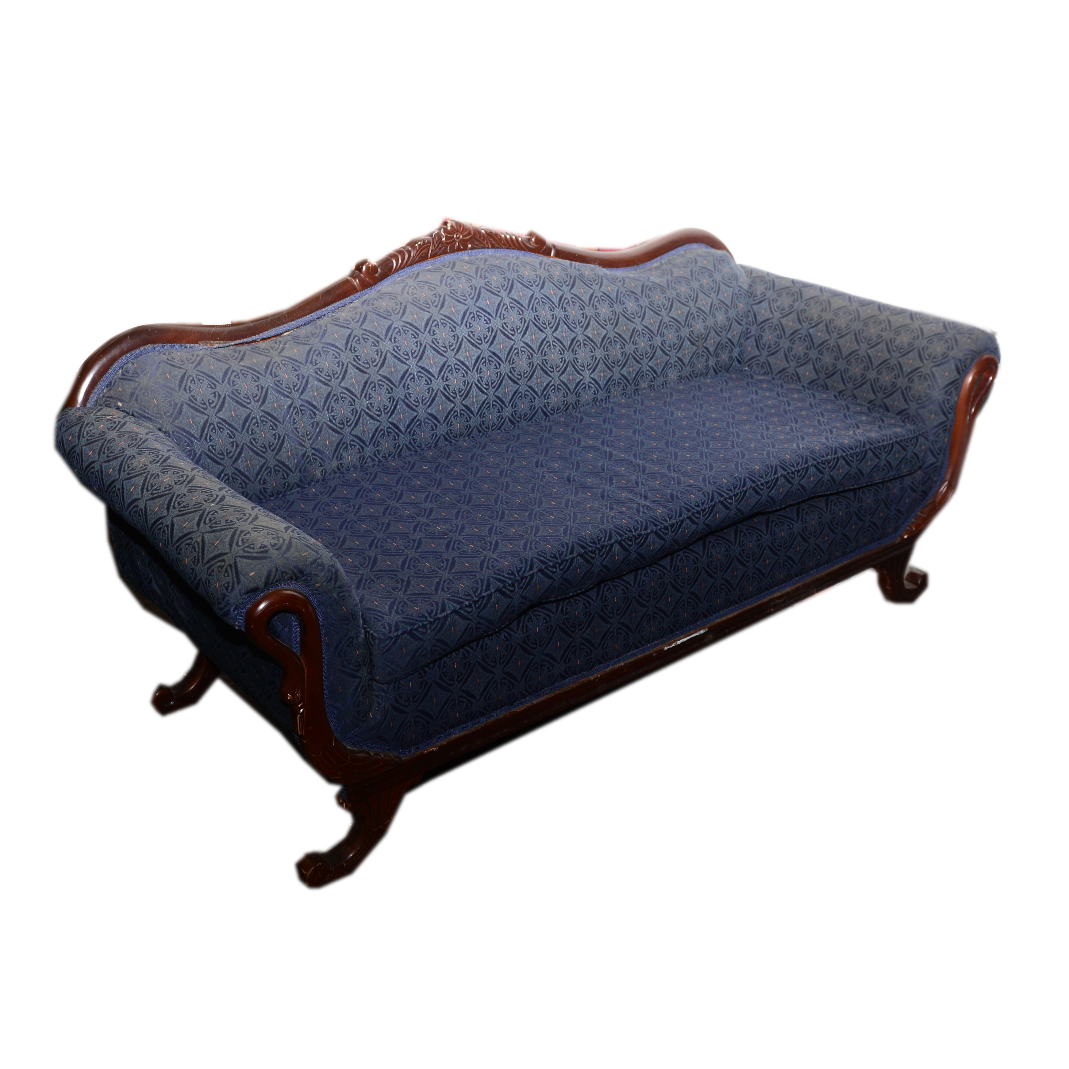 Antique Duncan Phyfe Style Gooseneck Sofa