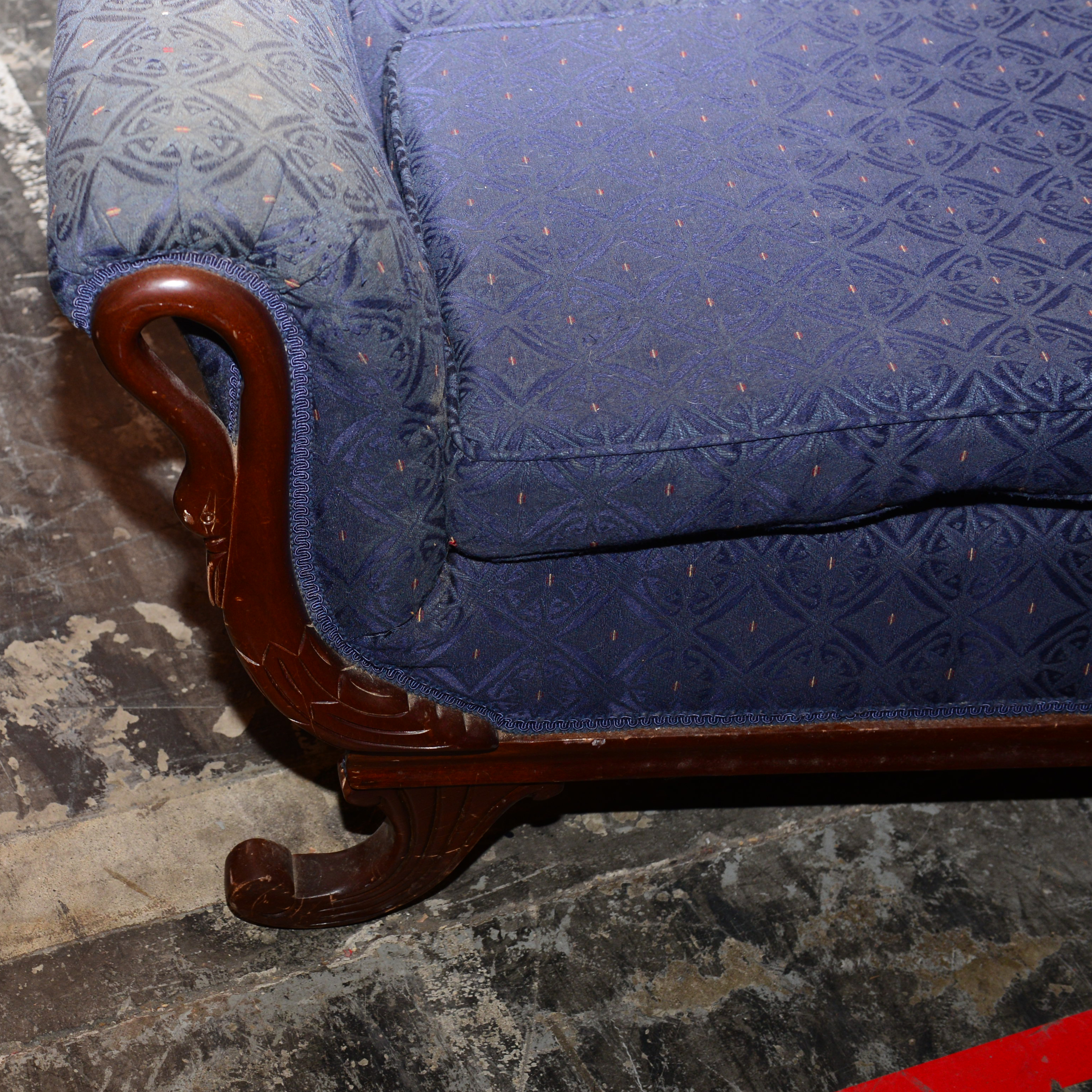 Antique Duncan Phyfe Style Gooseneck Sofa