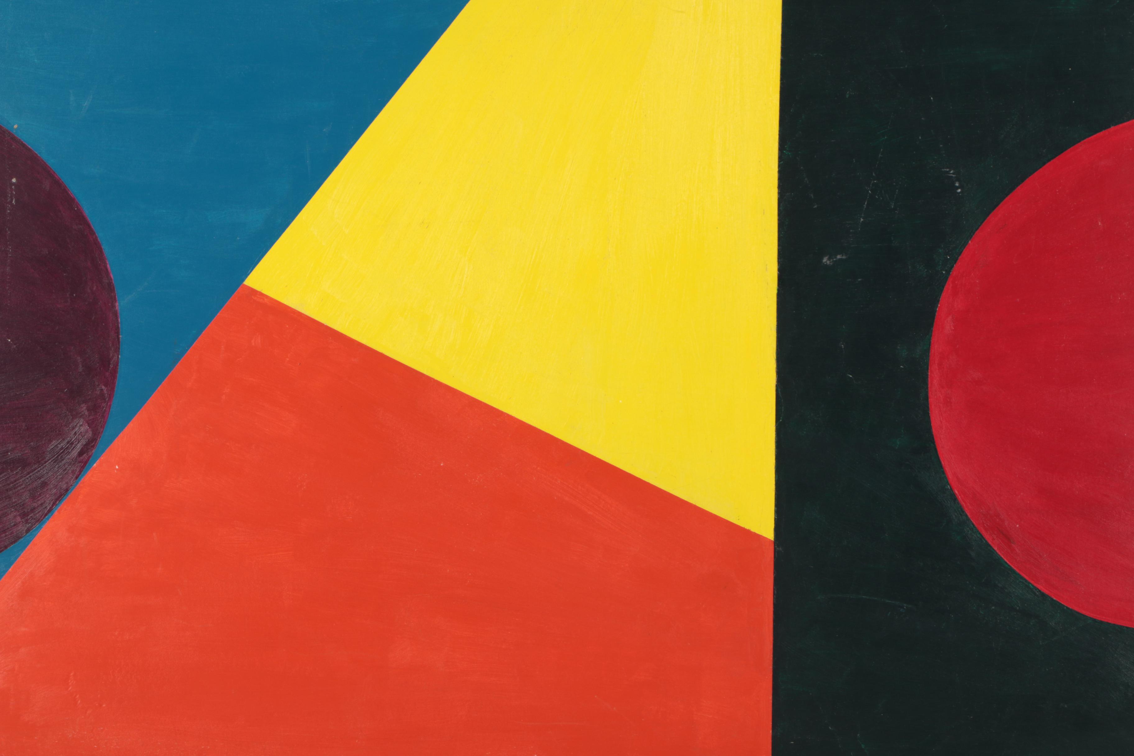 Acrylic Painting of Abstract Composition