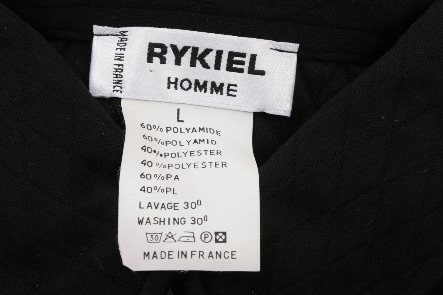 Vintage Rykiel Homme Mens Polyester Quilted Shirt
