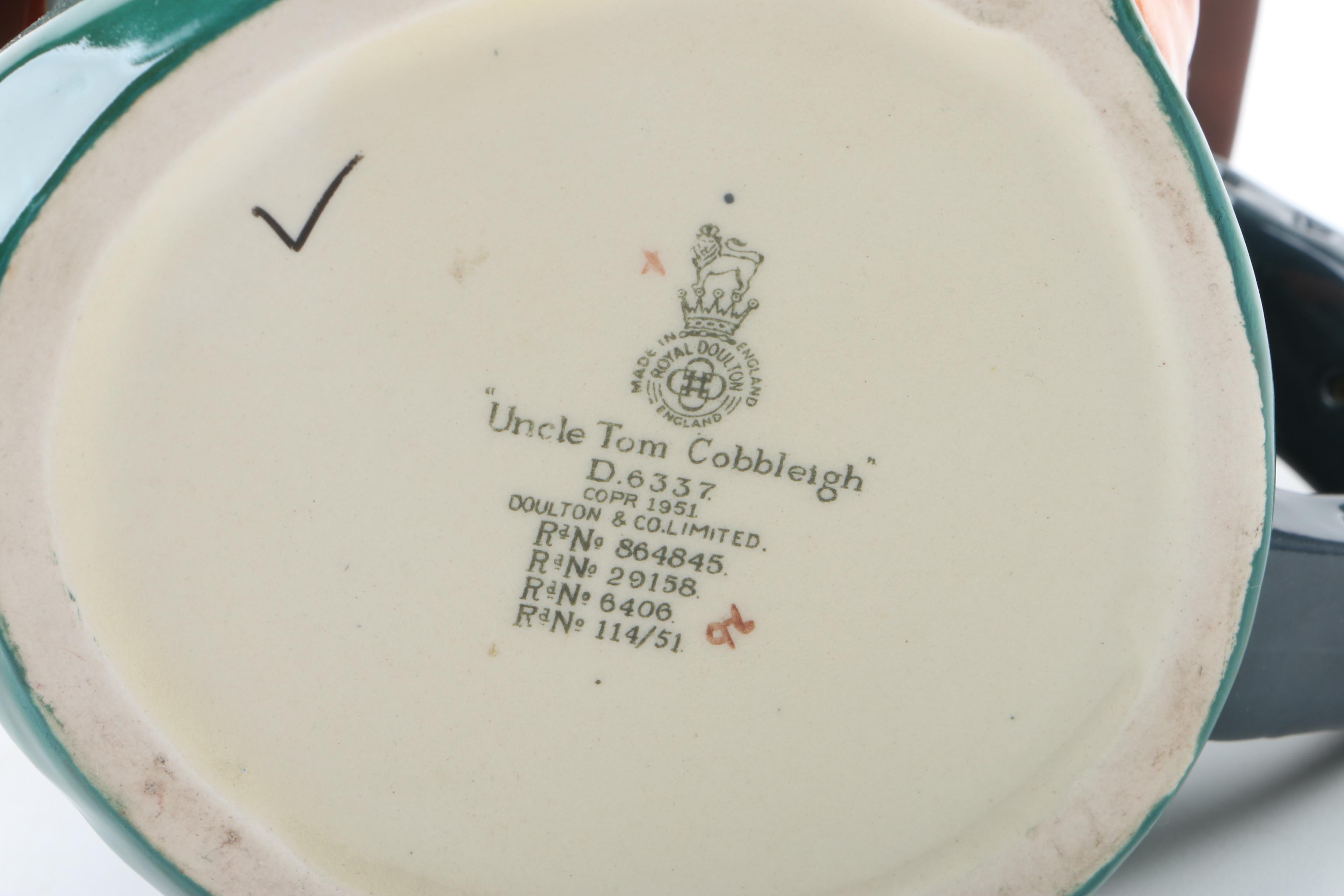 Vintage Royal Doulton "Uncle Tom Cobbleigh" D6337 and "Granny" Character Jugs