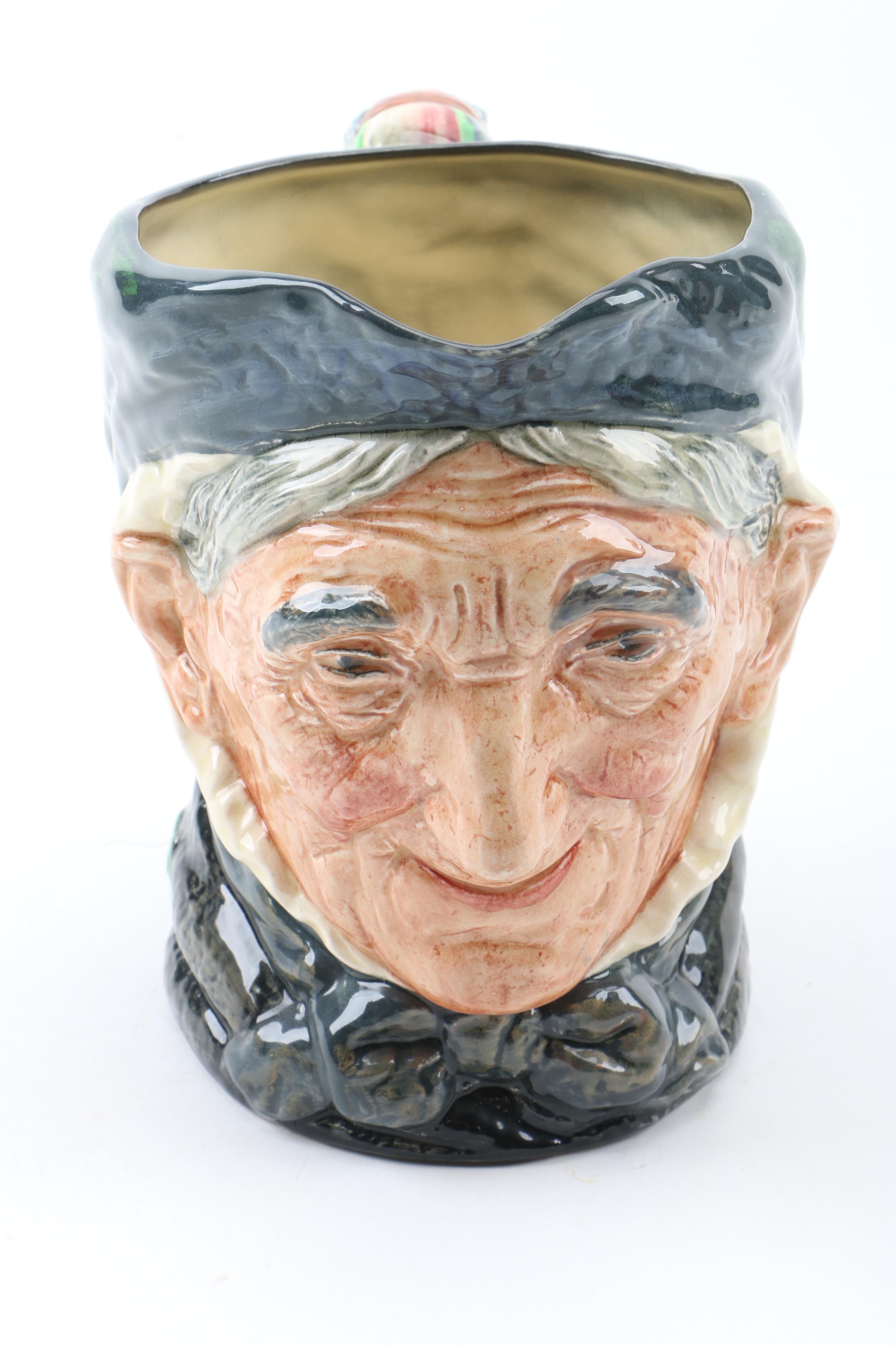 Vintage Royal Doulton "Uncle Tom Cobbleigh" D6337 and "Granny" Character Jugs