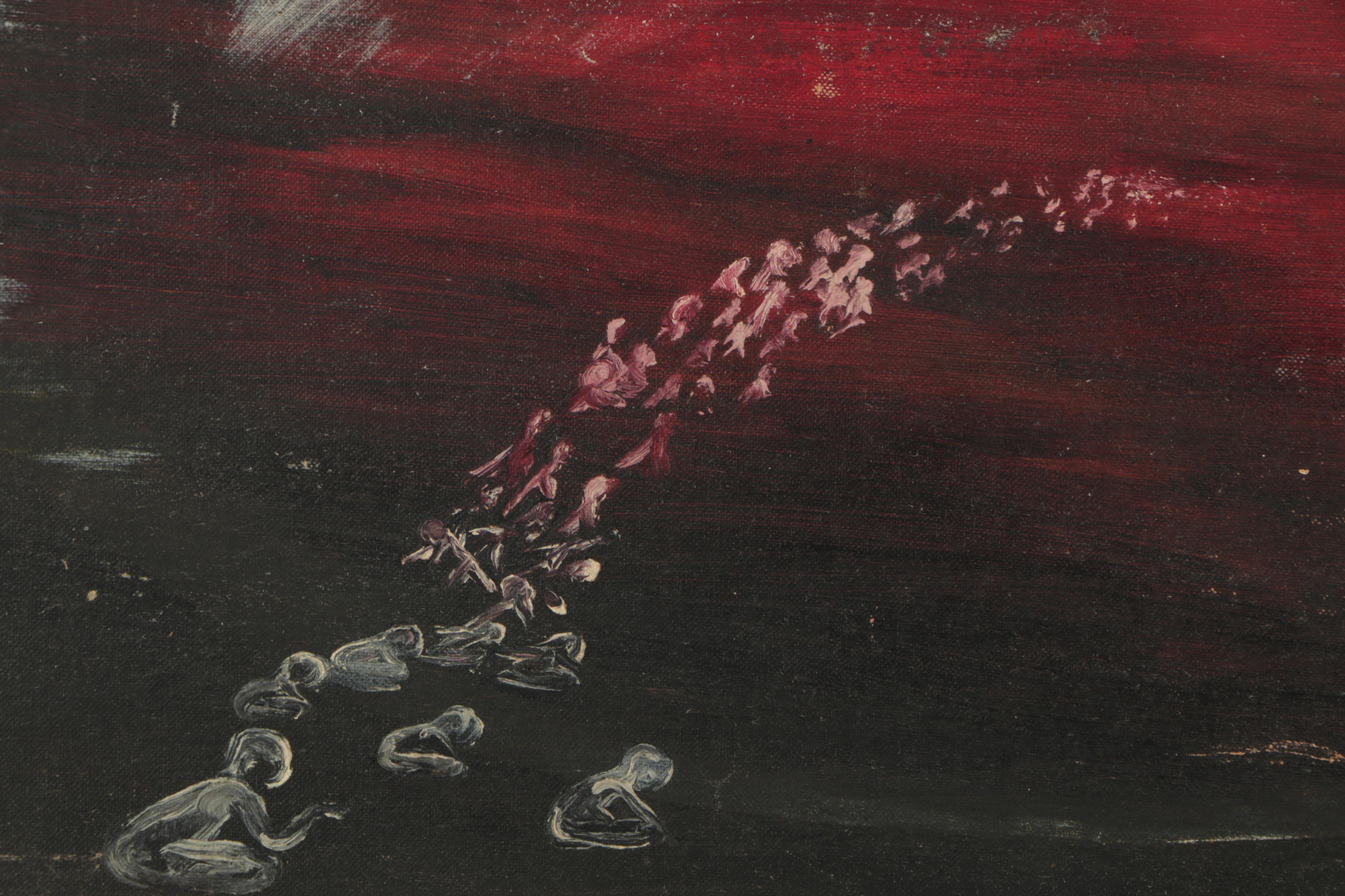 Oil Painting of a Ghostly Mask