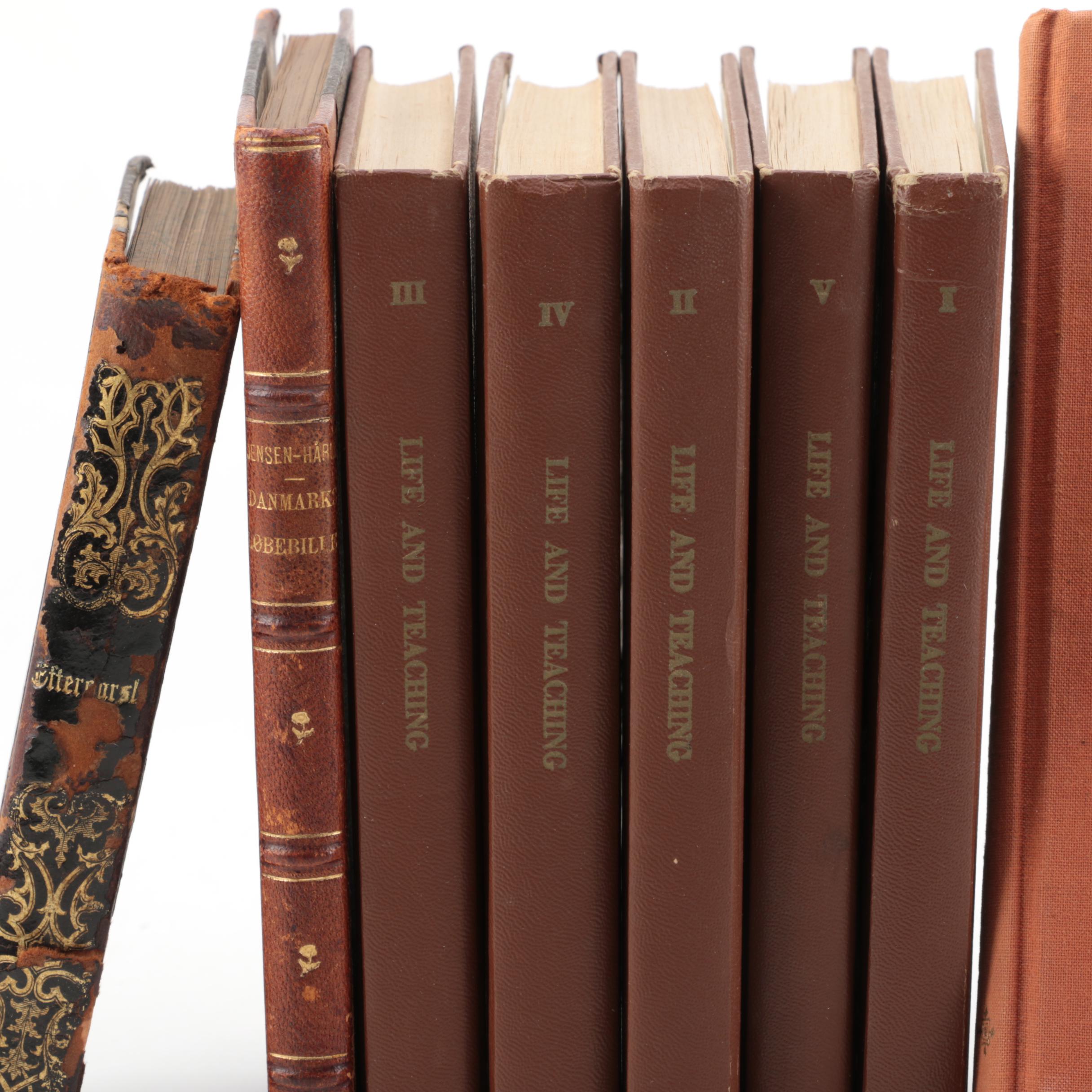 Antique Danish Texts and Assorted Books