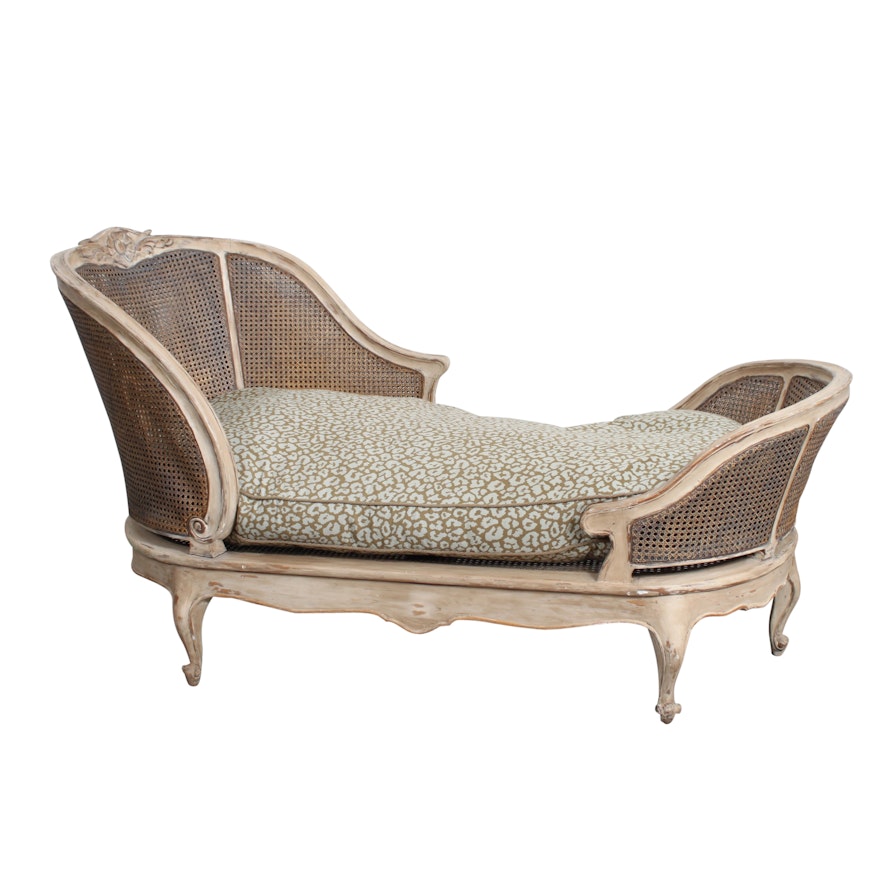 Louis XV Style Caned Chaise Lounge