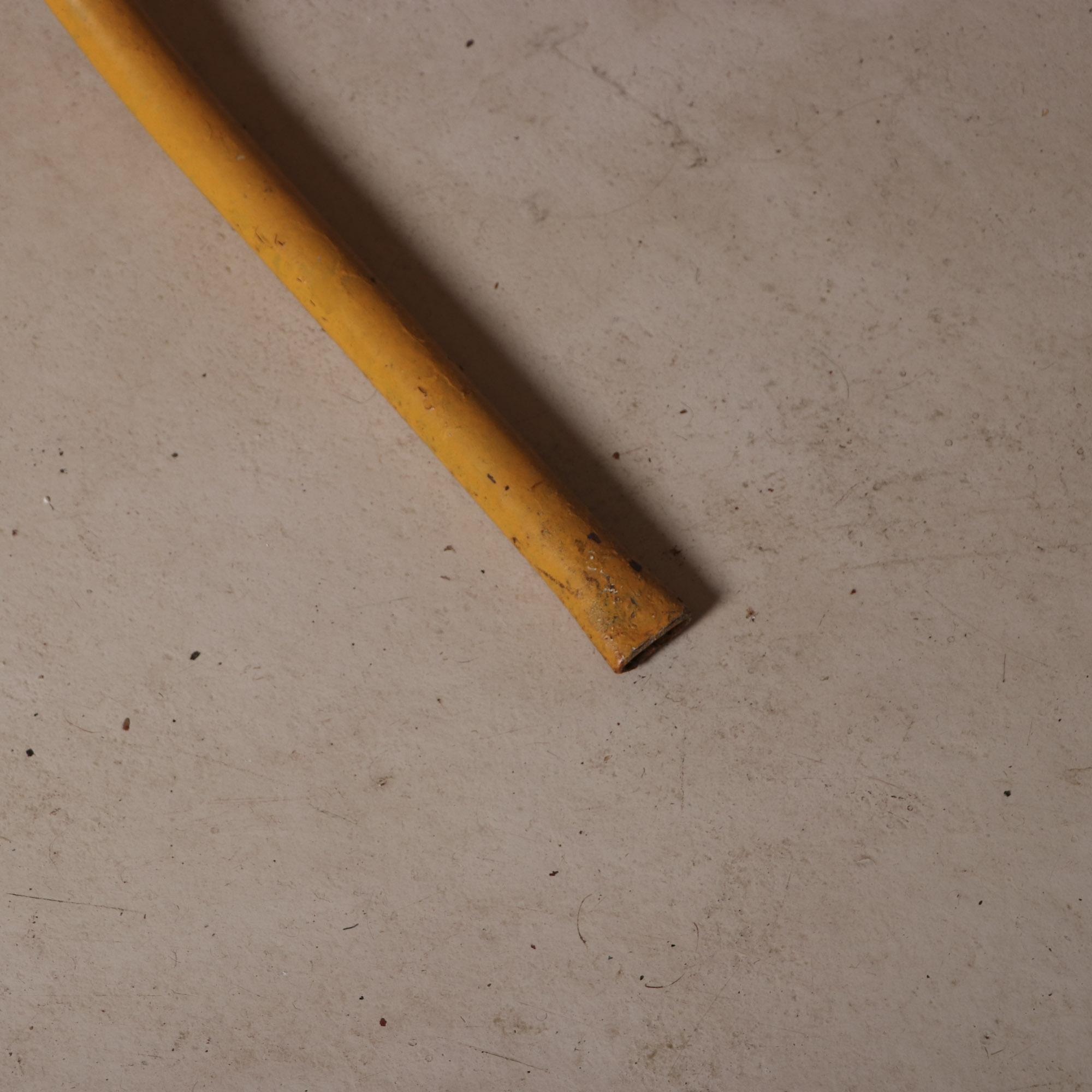 Mid Century Modern Yellow Metal Patio Table