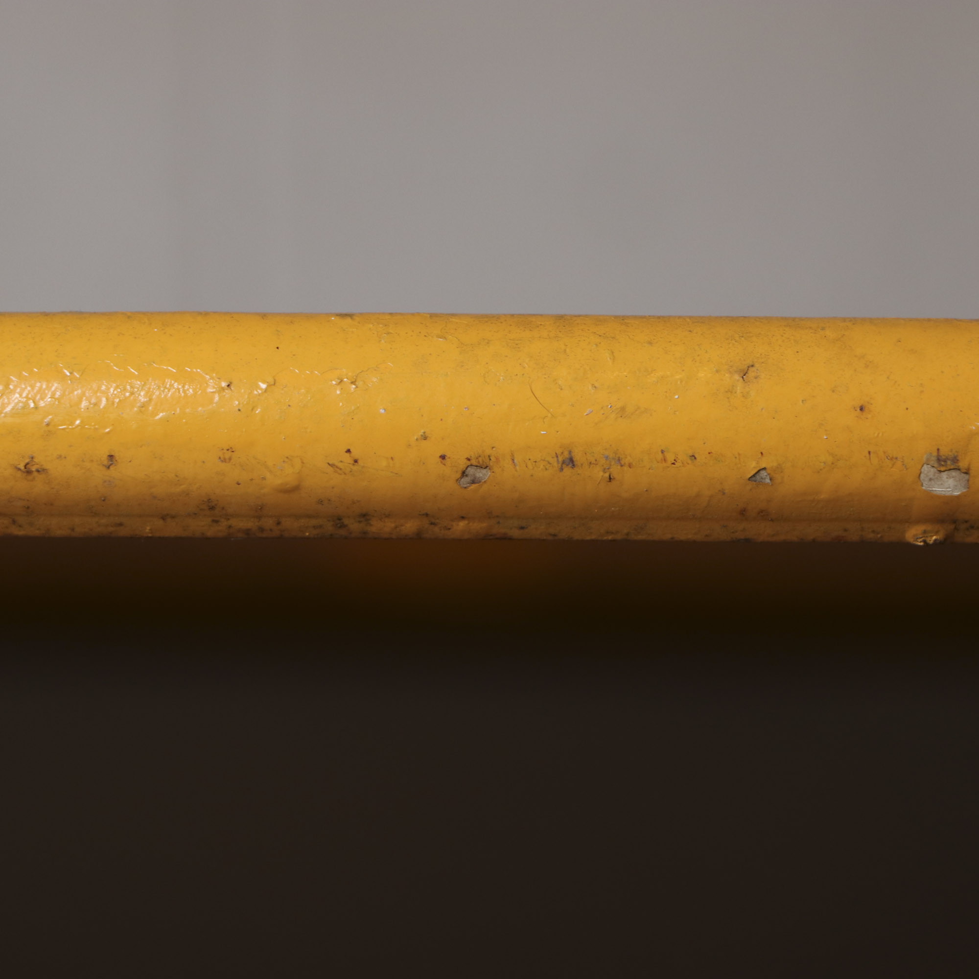 Mid Century Modern Yellow Metal Patio Table