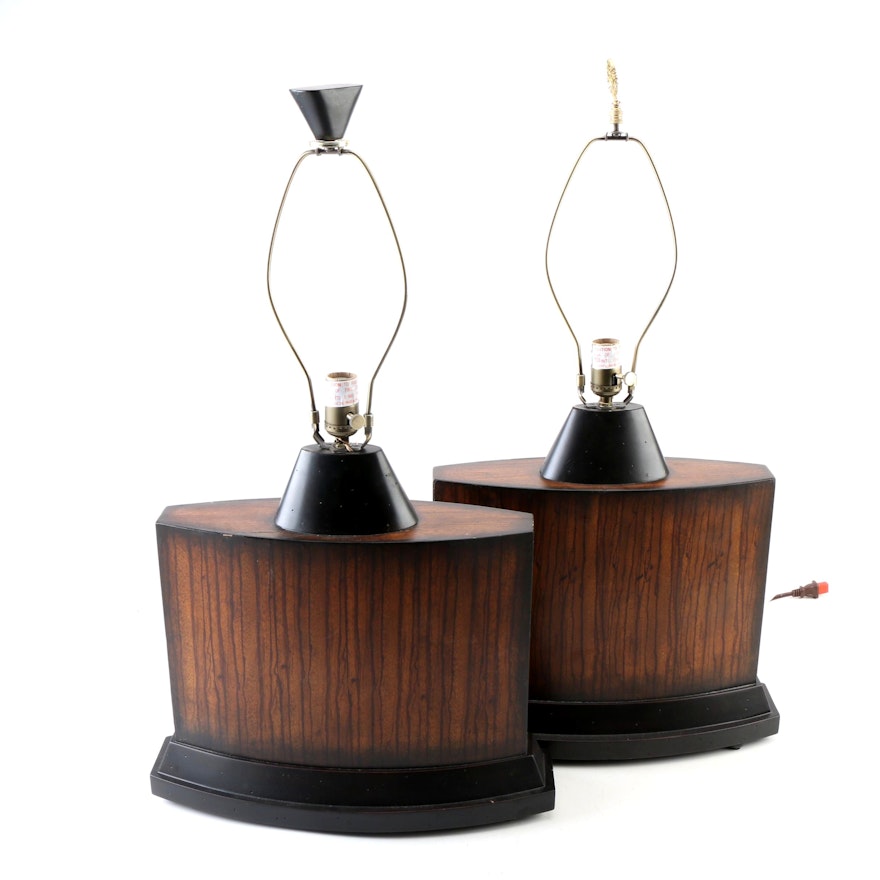 Pair of Uttermost Wooden Table Lamps