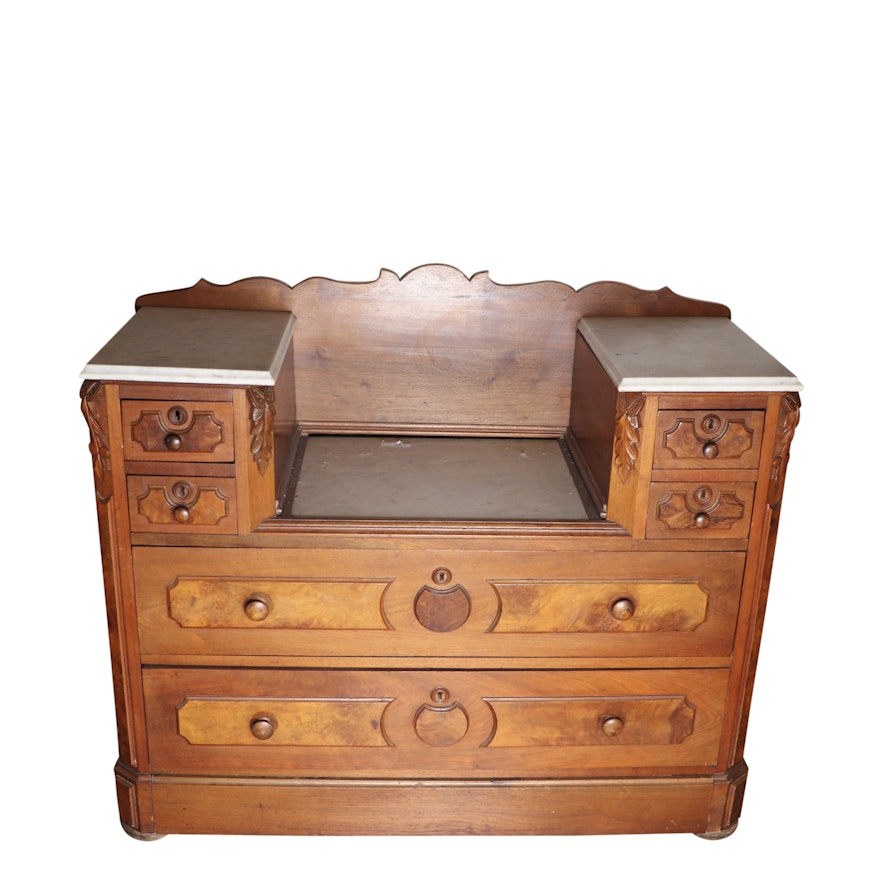 Antique Victorian Walnut Chest of Drawers