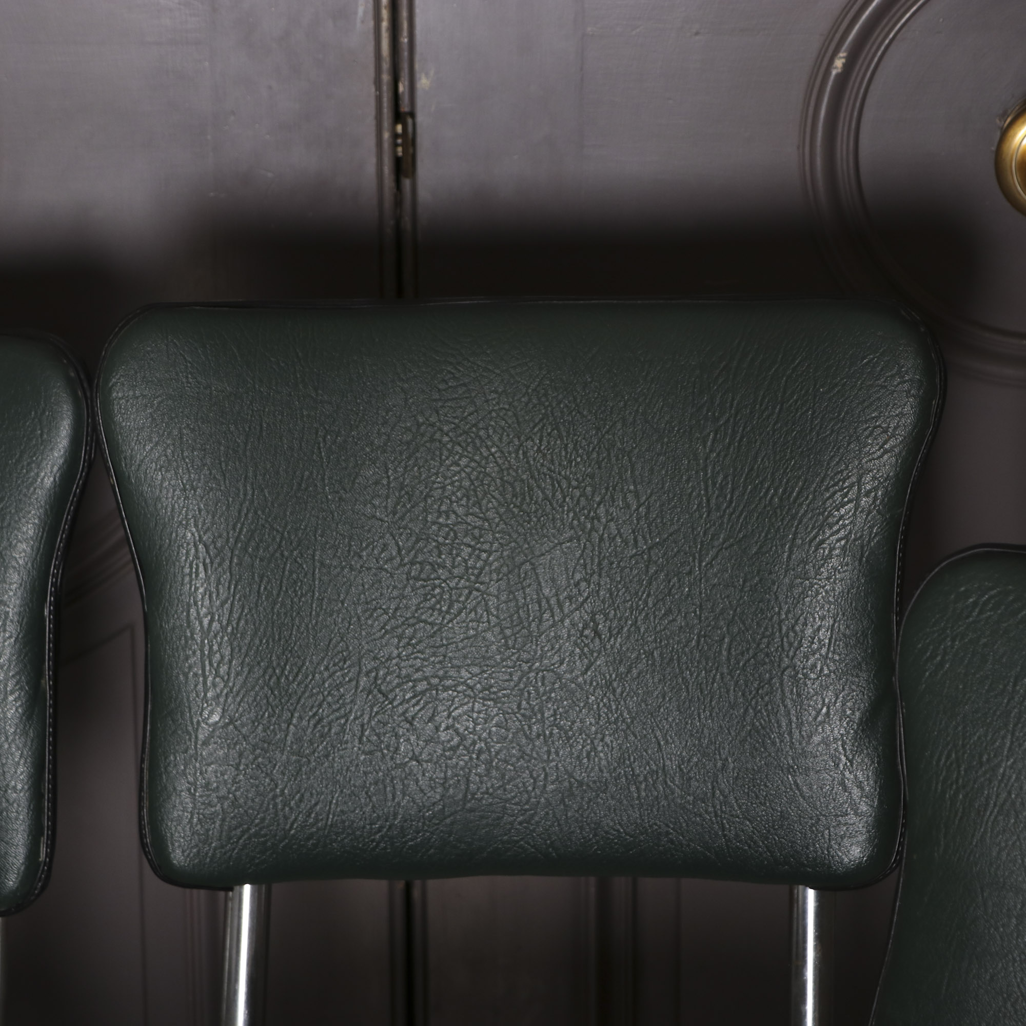 Four 1950s Chrome and Vinyl Chairs