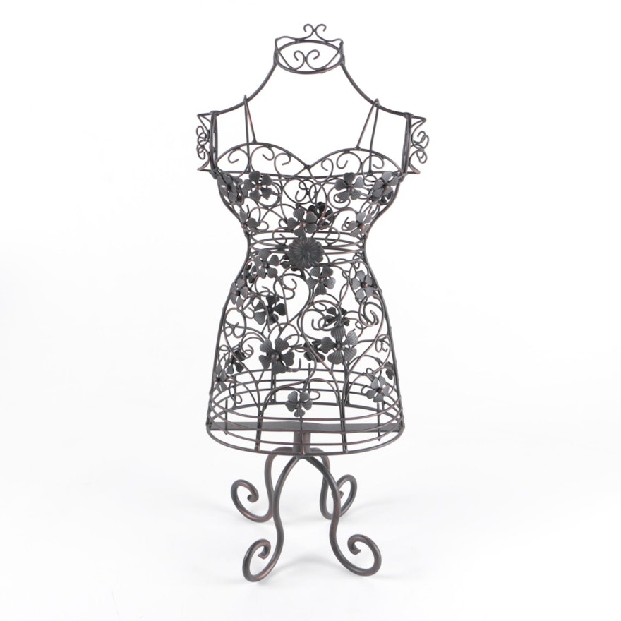 Black Metal Decorative Dress Form Mannequin