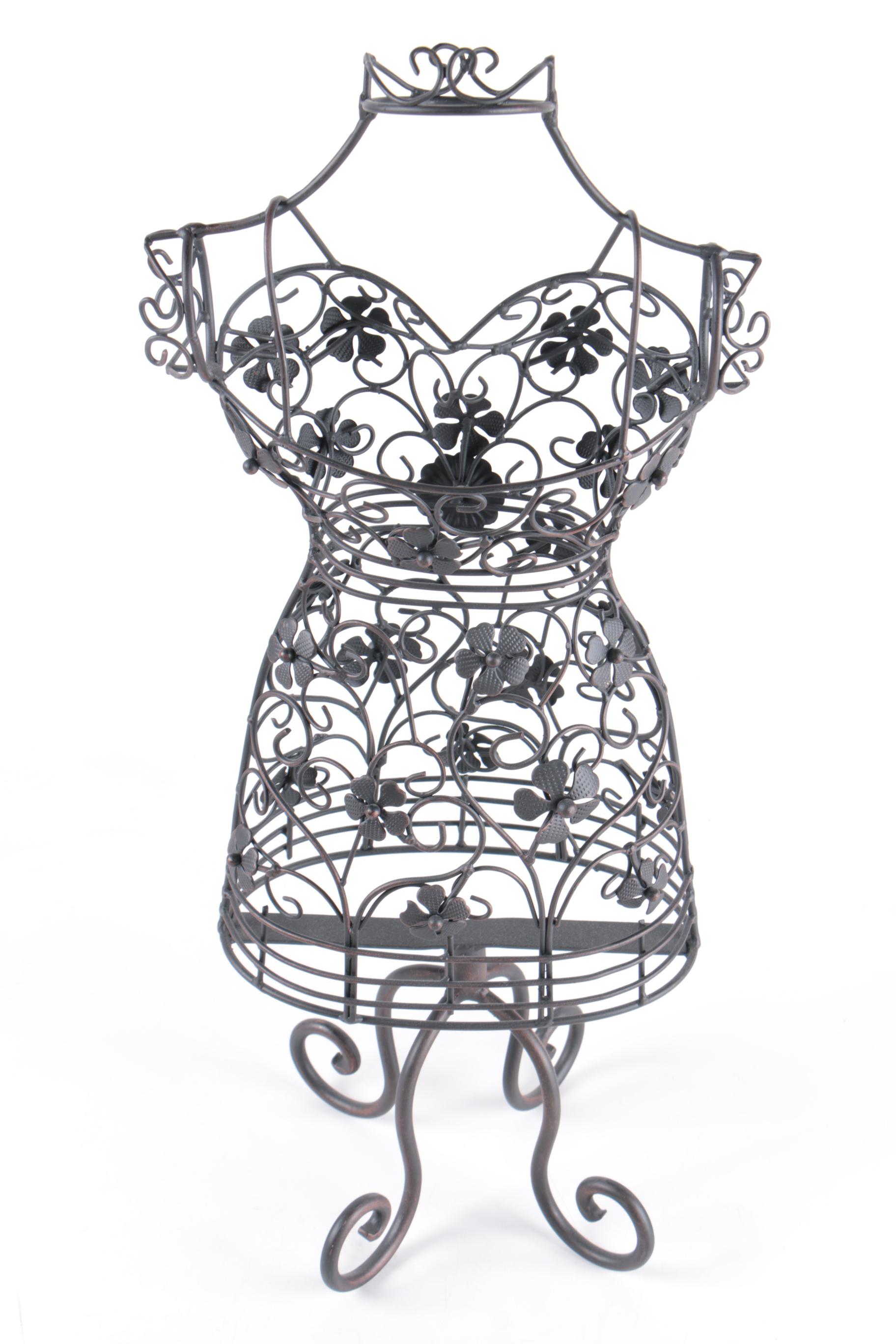 Black Metal Decorative Dress Form Mannequin