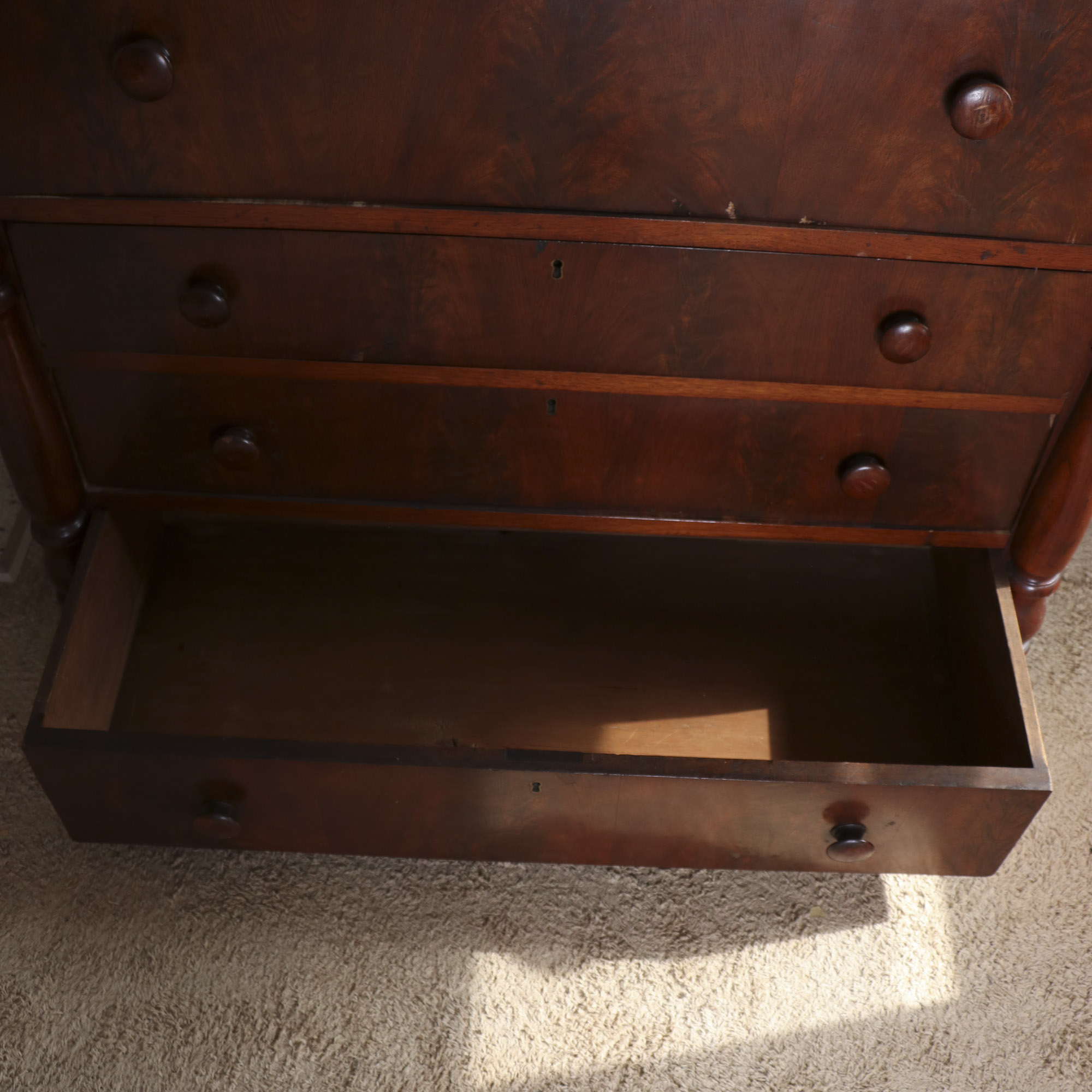 Antique Empire Mahogany Chest of Drawers
