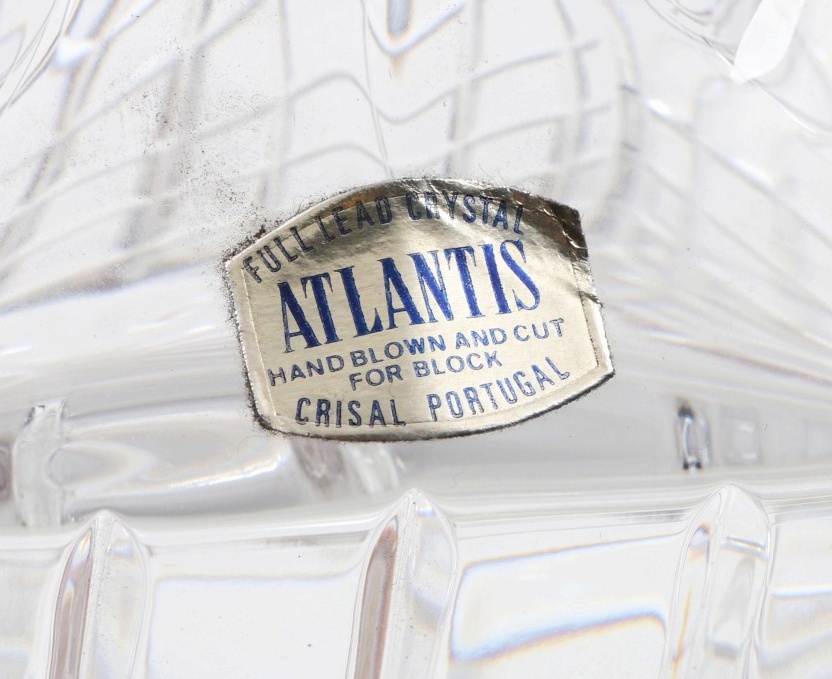 Crystal Decanters with Faceted Stoppers