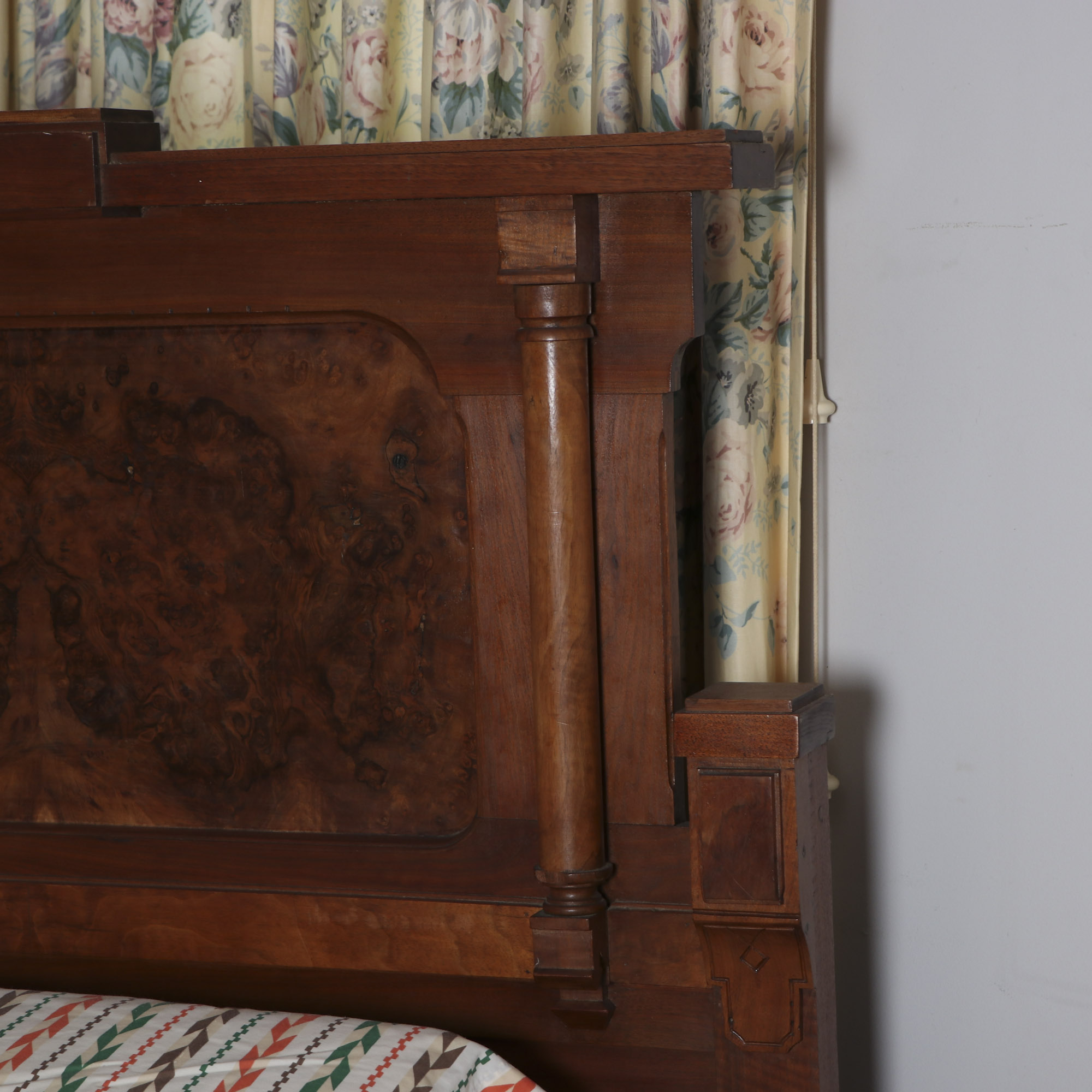 Victorian Walnut Bed Frame in Three-Quarter Size