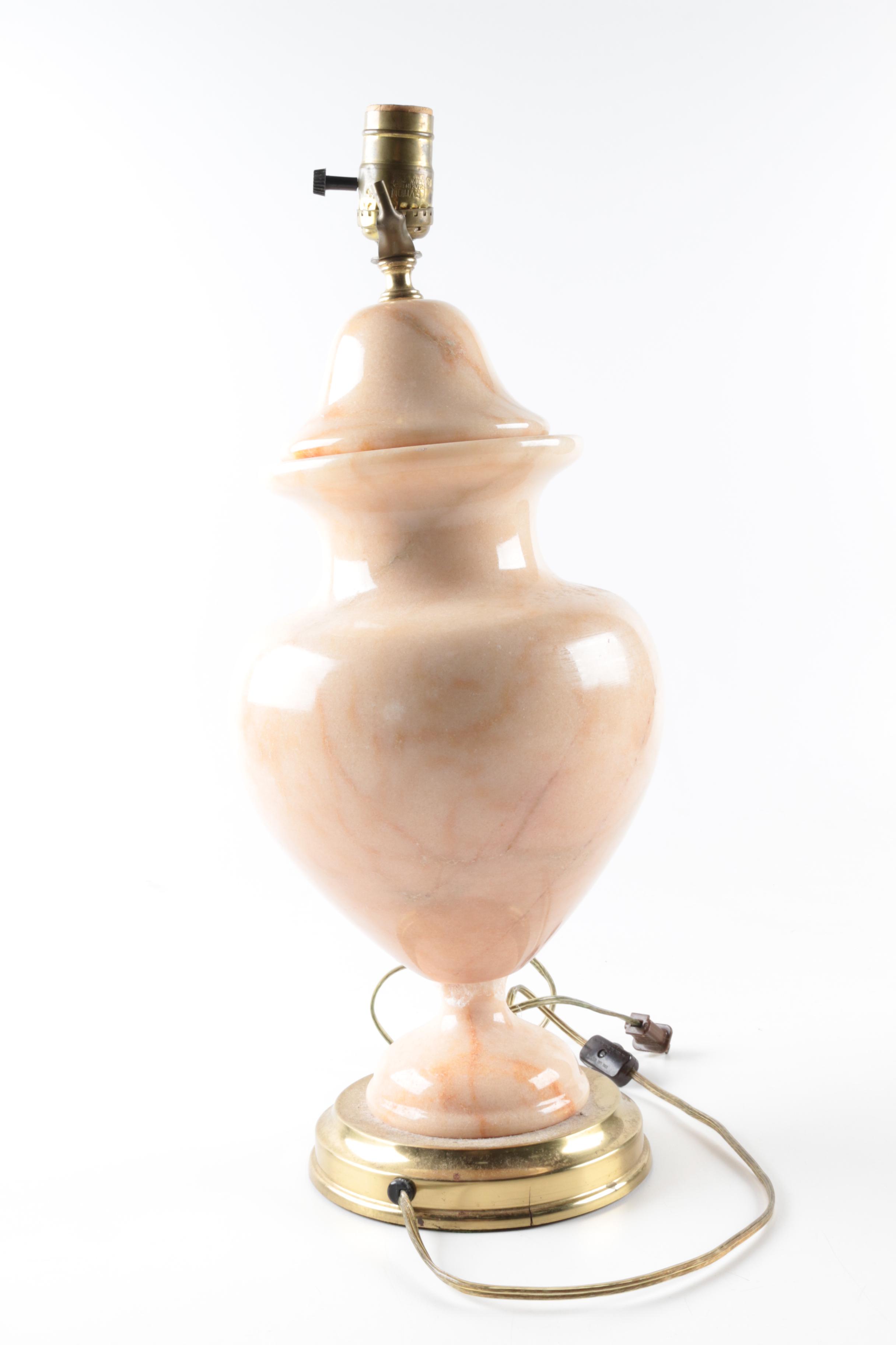 Pink Marble Table Lamp