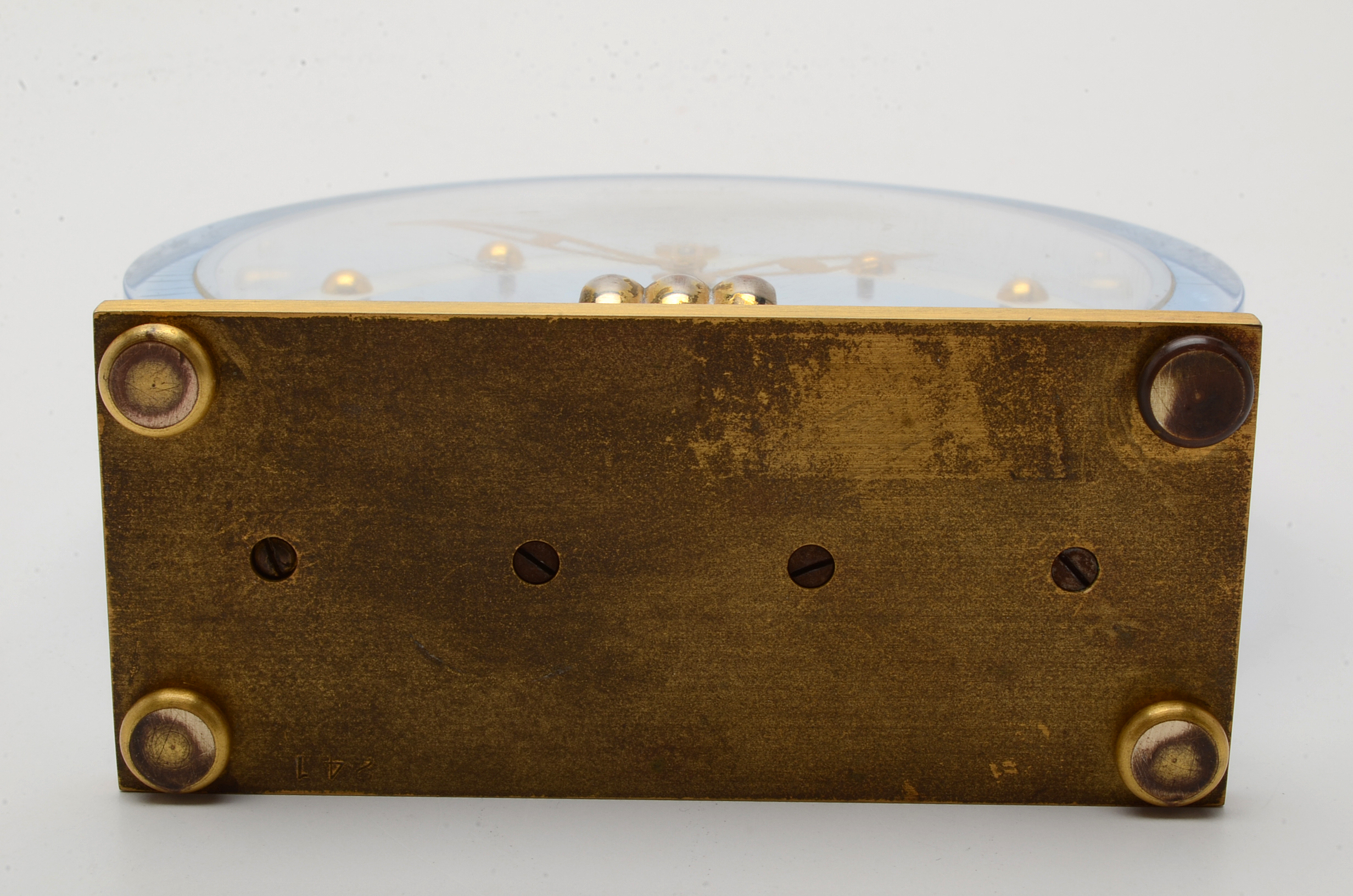 Vintage Jaeger-LeCoultre Round Acrylic Desk Clock