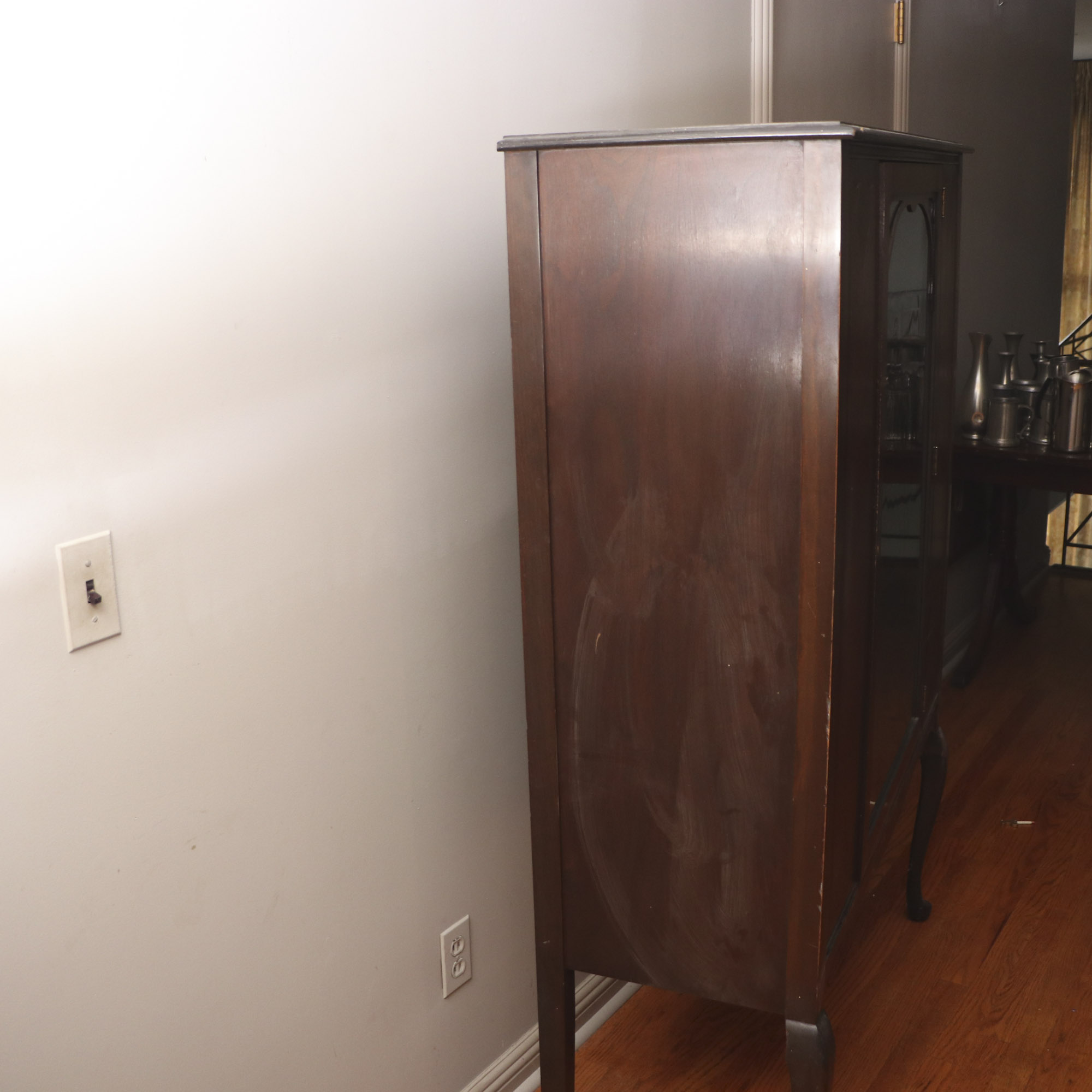 Vintage Walnut China Cabinet by Wemyss Furniture