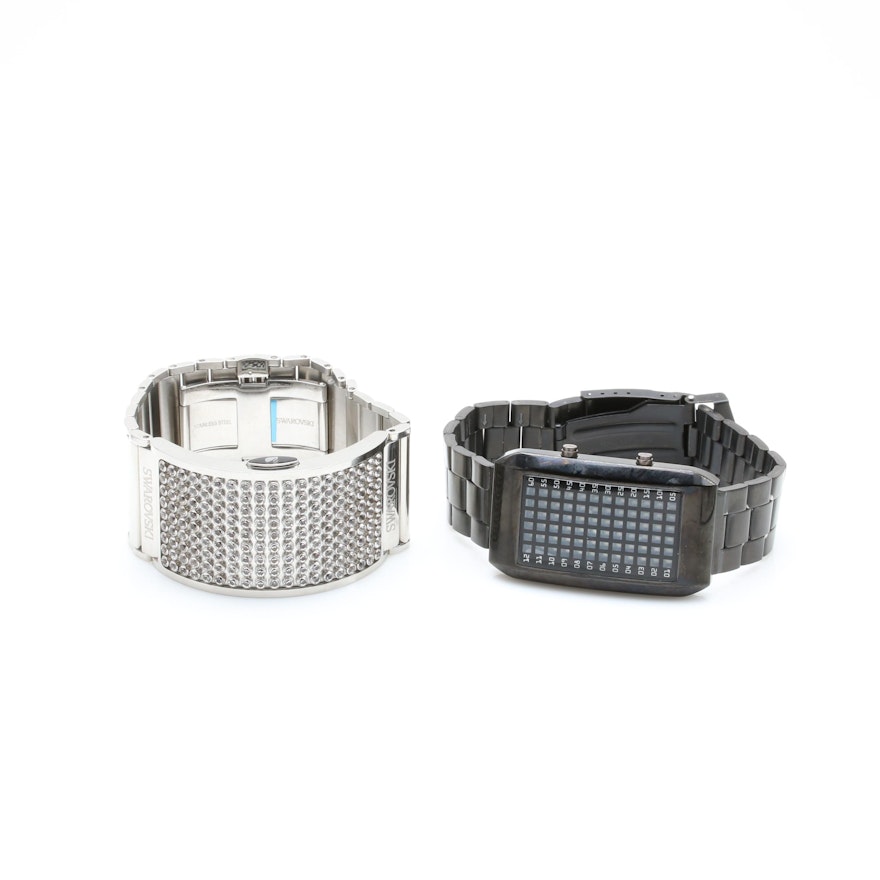 Swarovski and Digital Stainless Steel Wristwatches